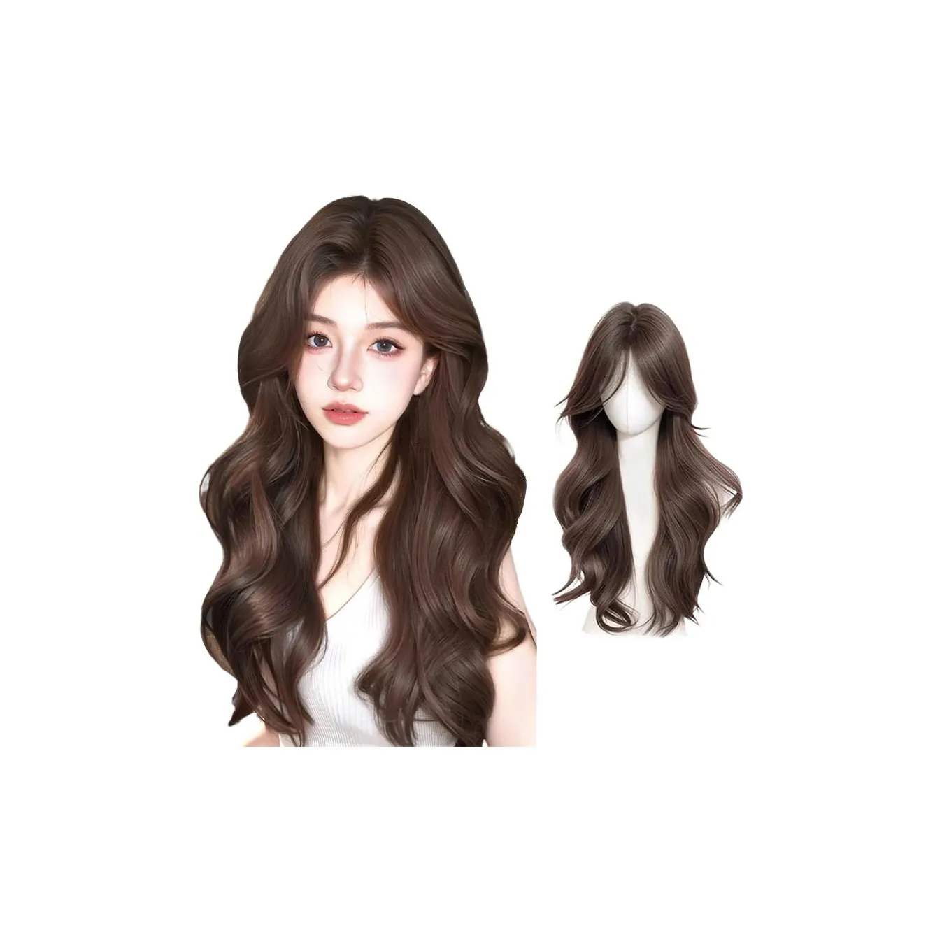 YOSEE Korean Beauty Имитация Толстый Scalp Для объёма Effect Full Голова Набор Высокая Температура Пряжа Большая волна