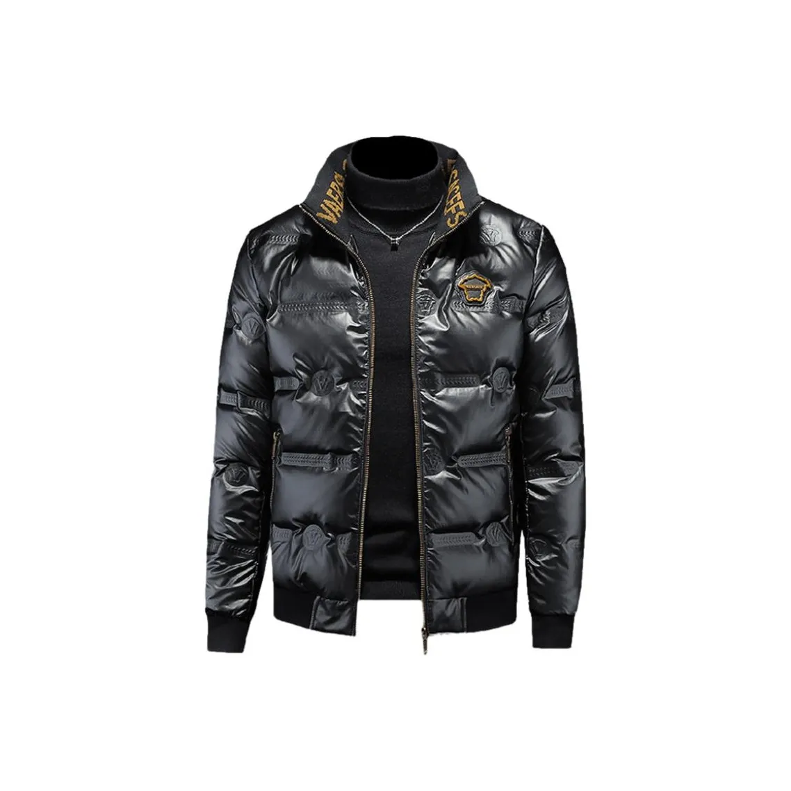 SLLAVIF Черный мужской пуховик