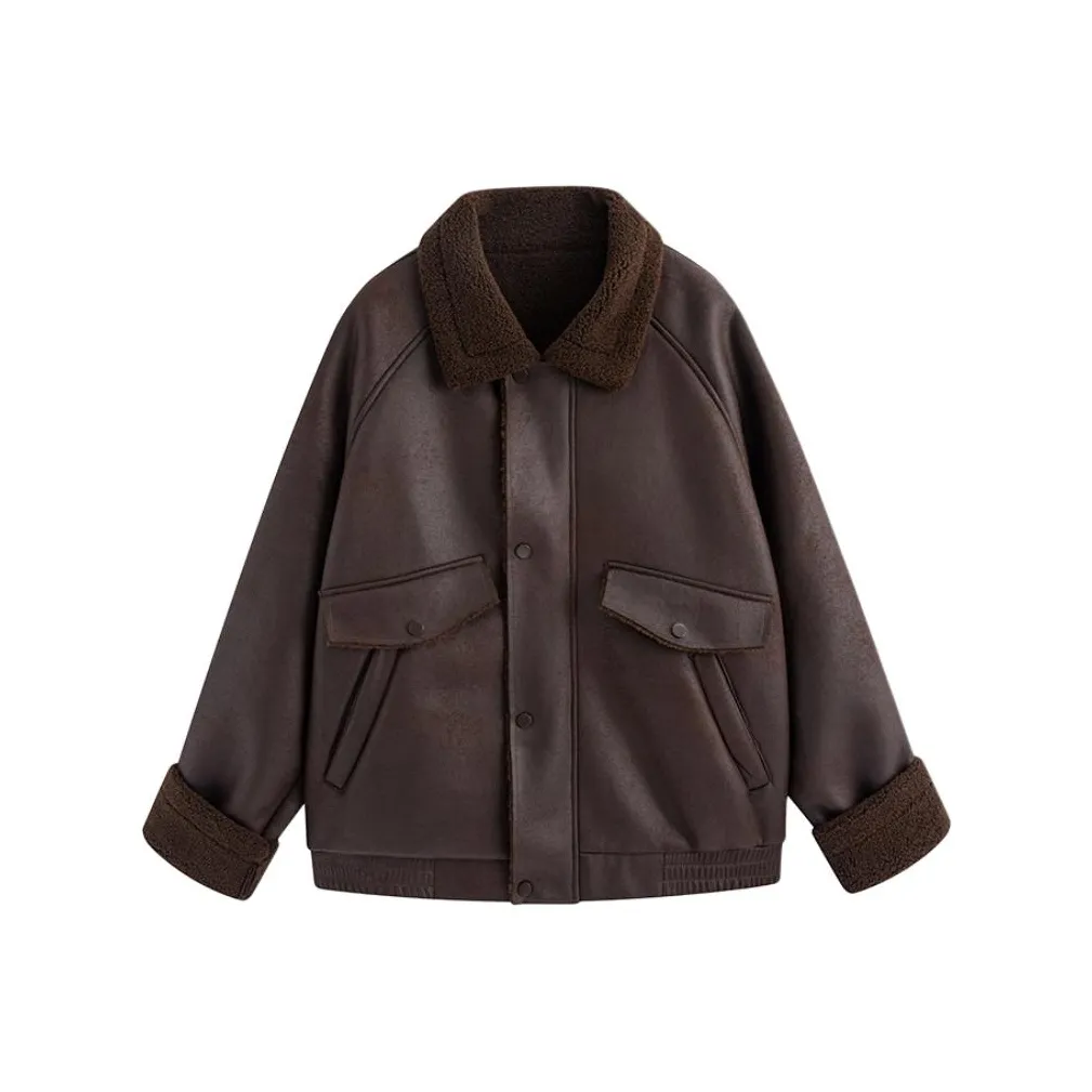 GOODHENLCE Кожа Куртка Унисекс