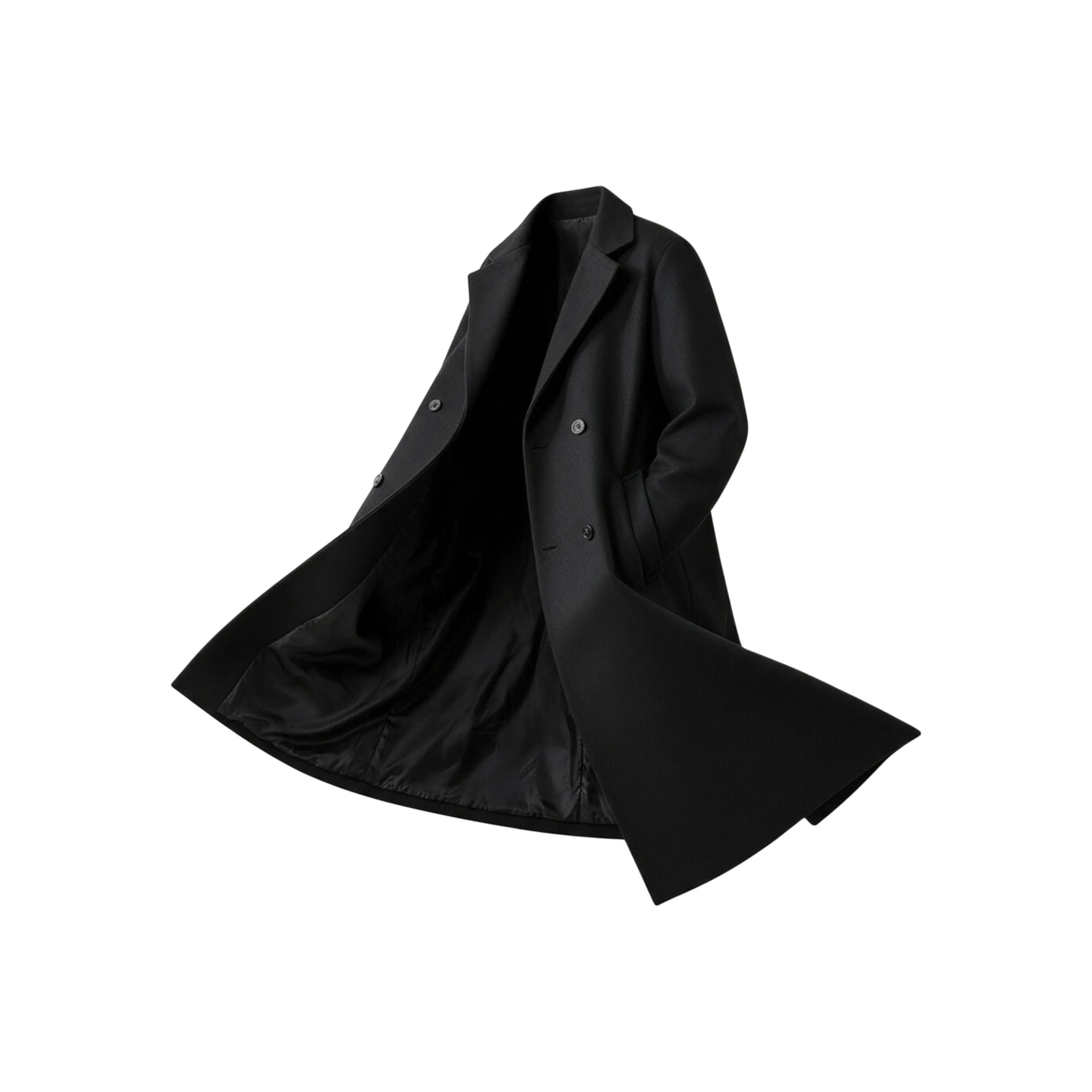 PEA Черное Унисекс Пальто