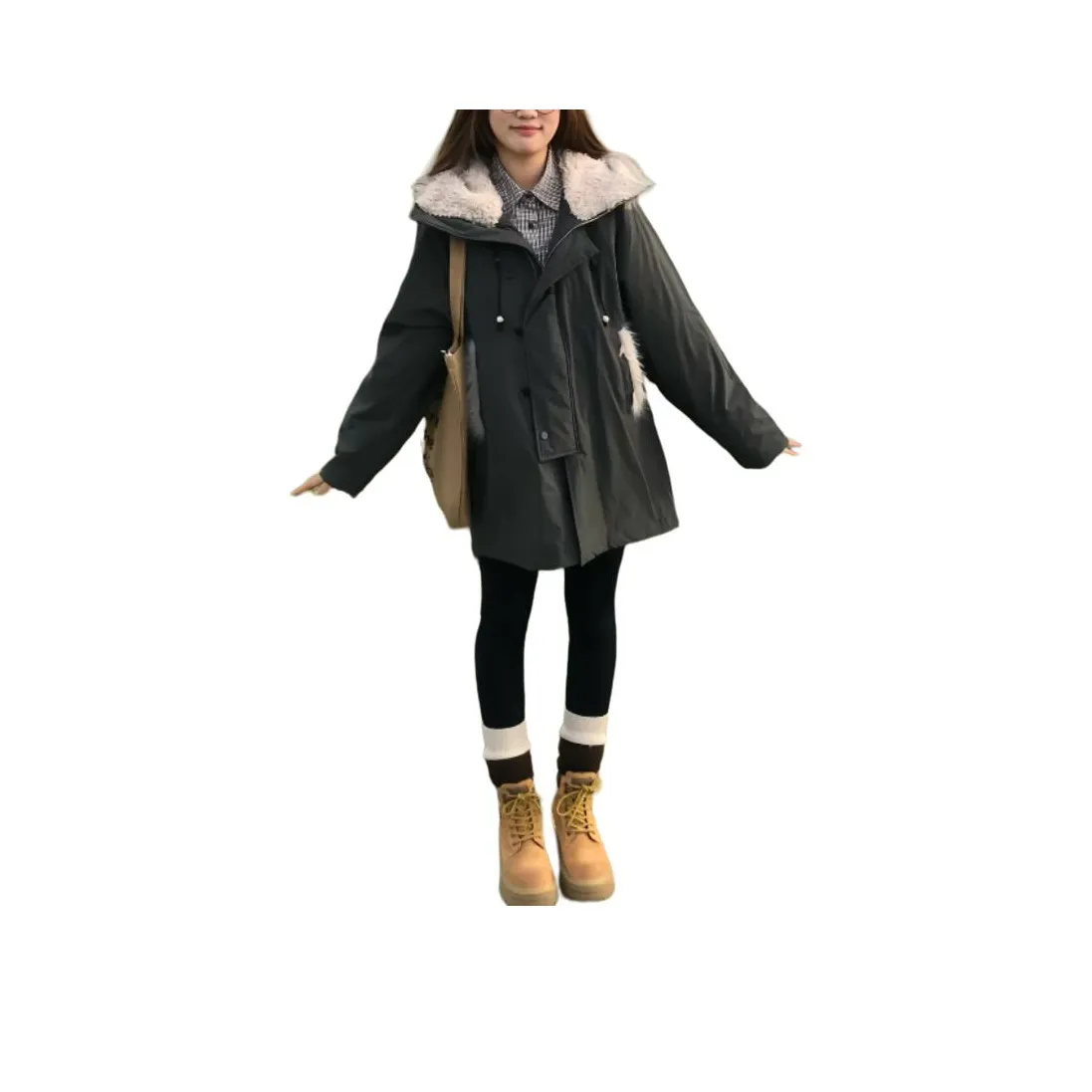 Amyway Ink Gray Green Women's Down Jackets (Пуховики)