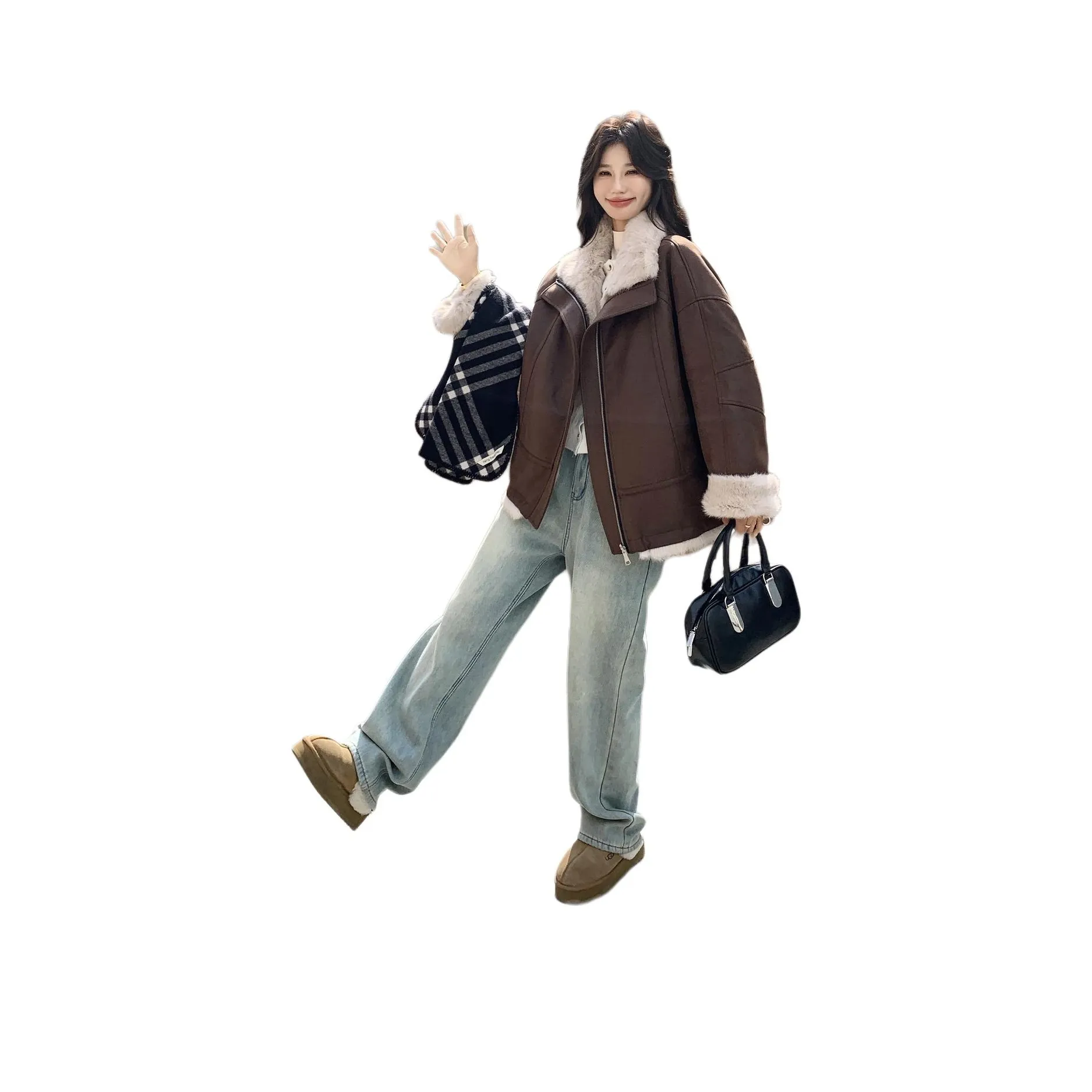 LAOYECHE Кожа Куртка Женская