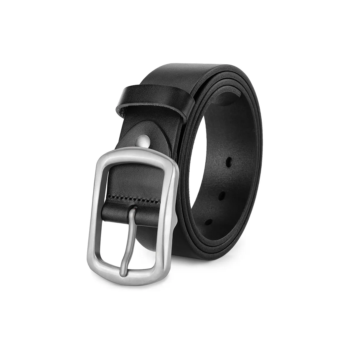 NIUDANGJIA Титан Пряжка Ремни из коровьей кожи с текстурой Мужской Ширина 3,7 см