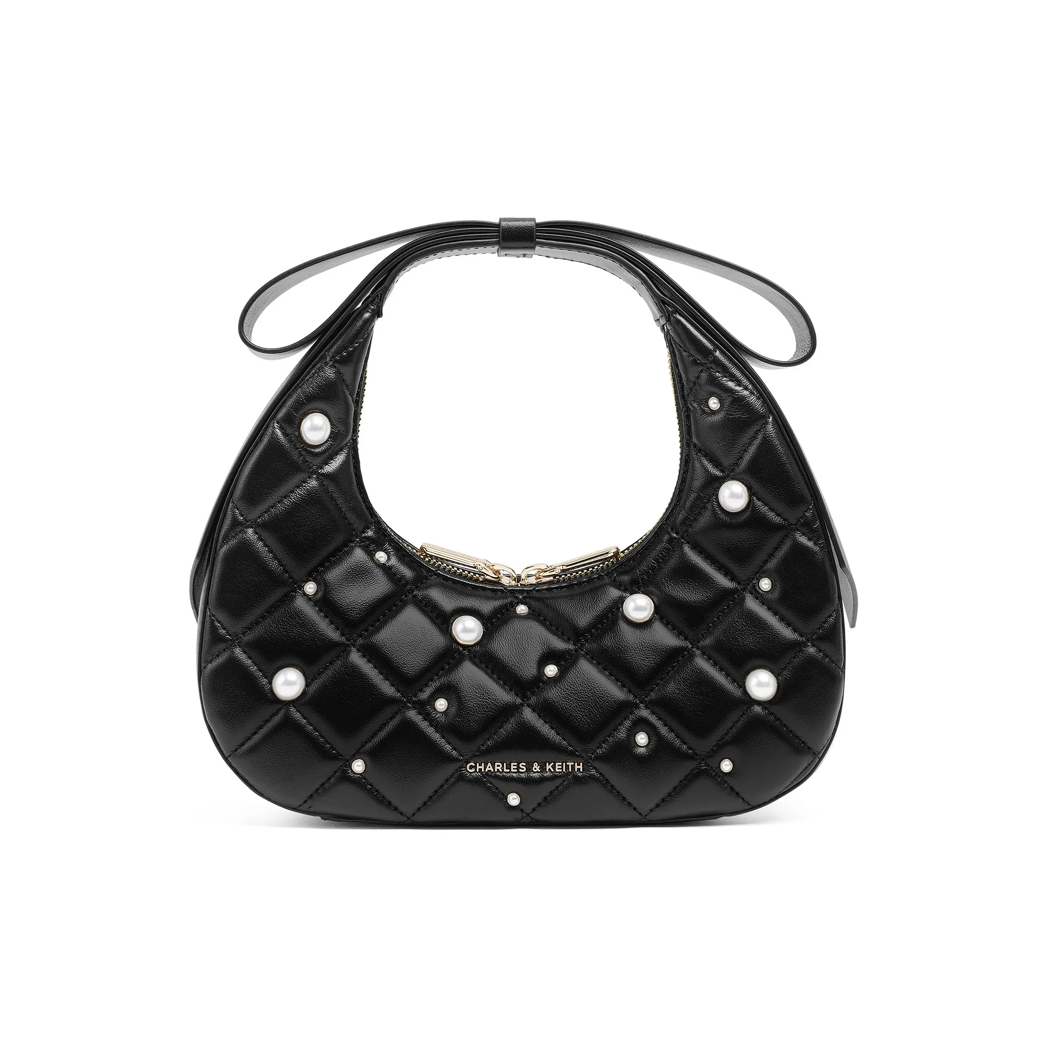 CHARLES KEITH ПУ (полиуретан) Сумка Маленькая Женская Черная