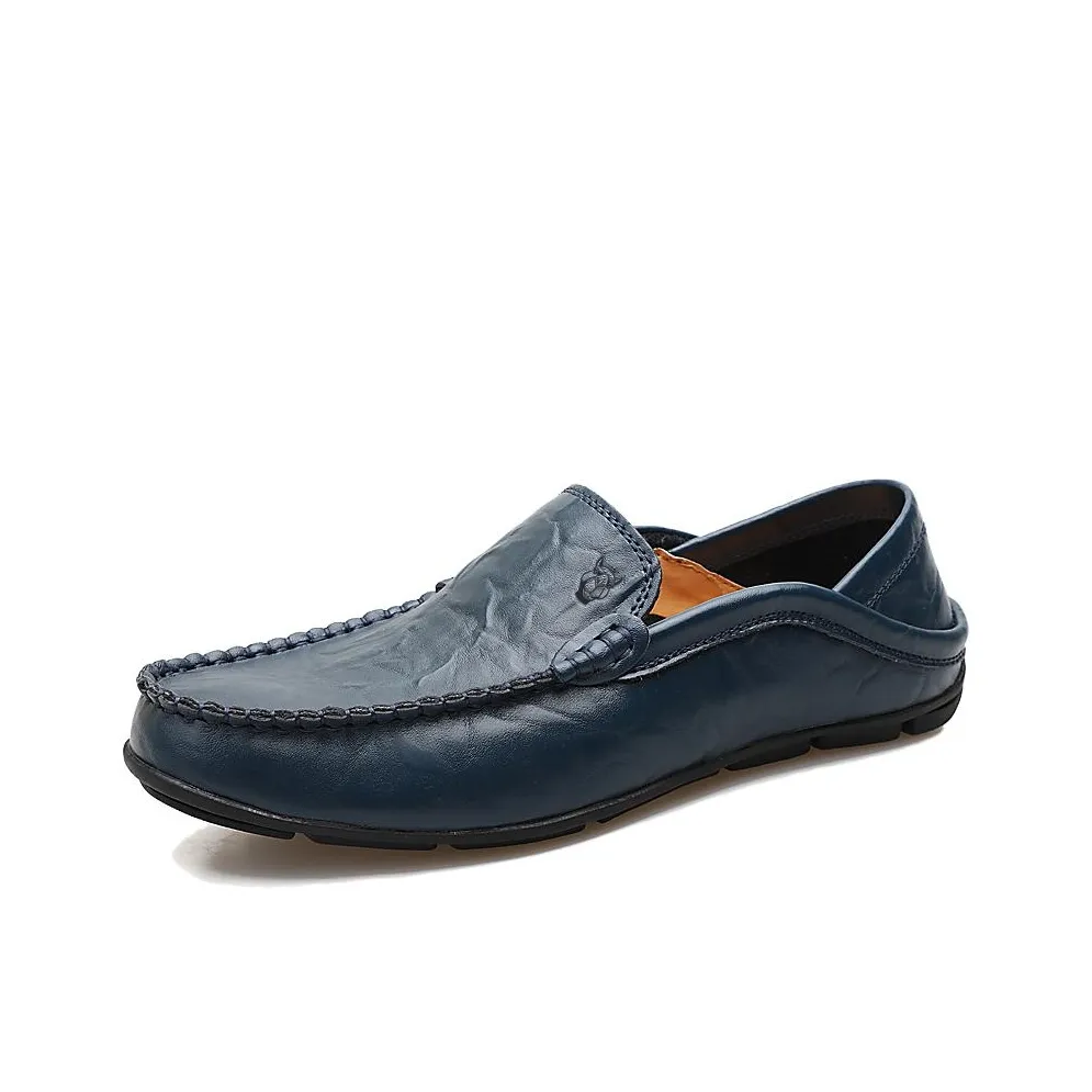 HUAGANGLUOTUO Модный Ручной Работы Драйвинг Лоферы с Резиновой Подошвой Мужской