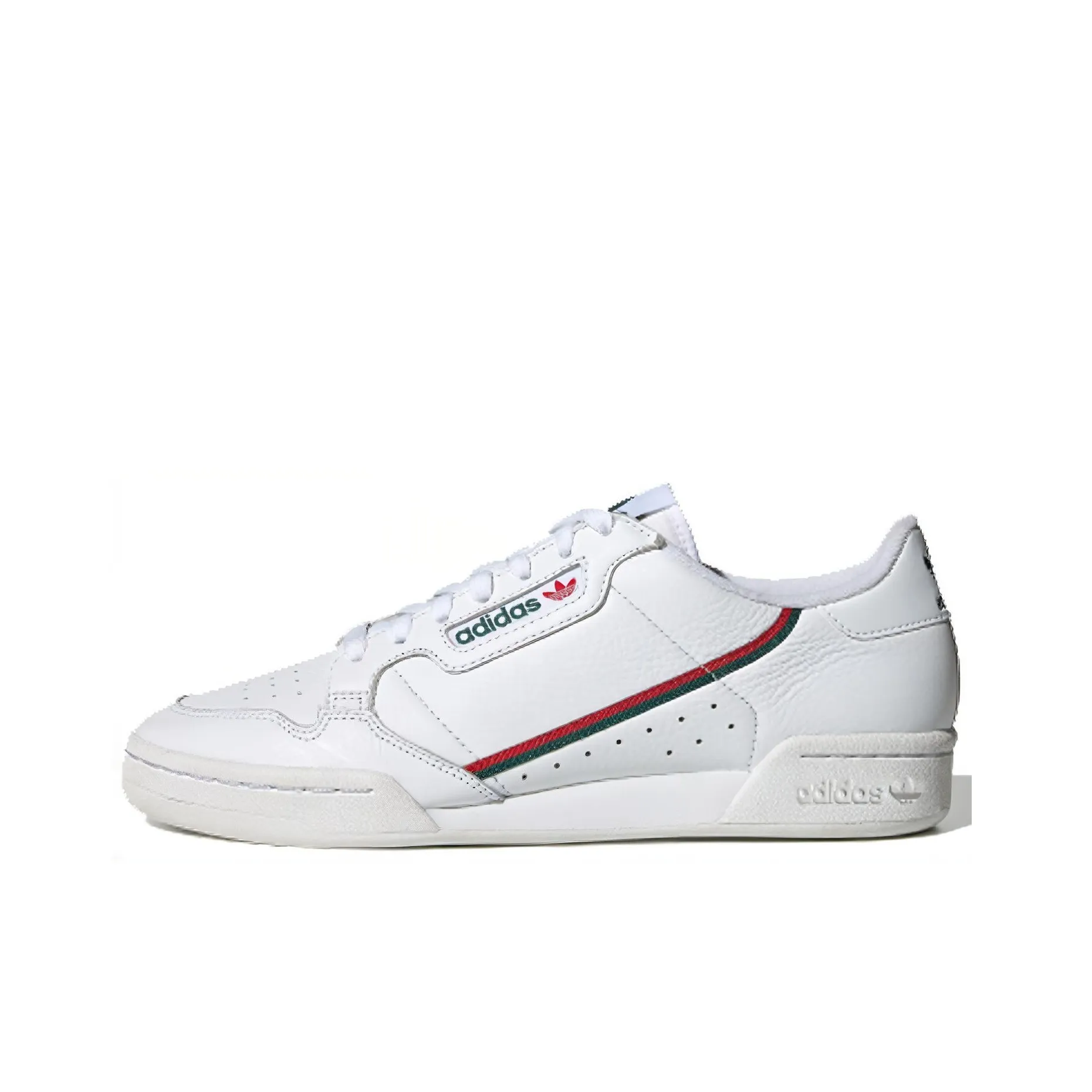 Adidas Originals Continental 80 Slip-Resistant Low Top Скейтборд Кроссовки Мужские Белый Зеленый Красный