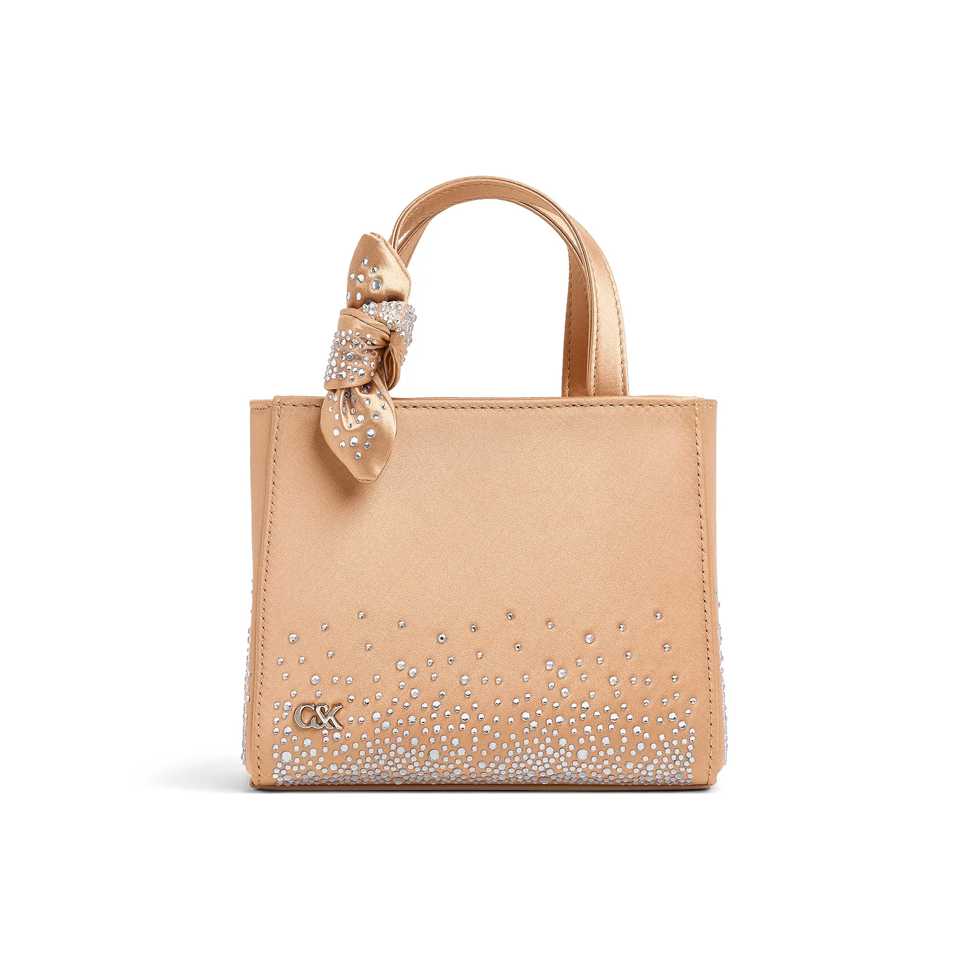 CHARLES KEITH Сумка через плечо из ткани с коровьей кожей мини женская телесный цвет черный