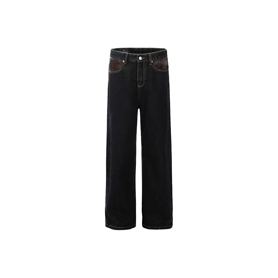 WE HONEY Синий Черный Унисекс Повседневные Штаны