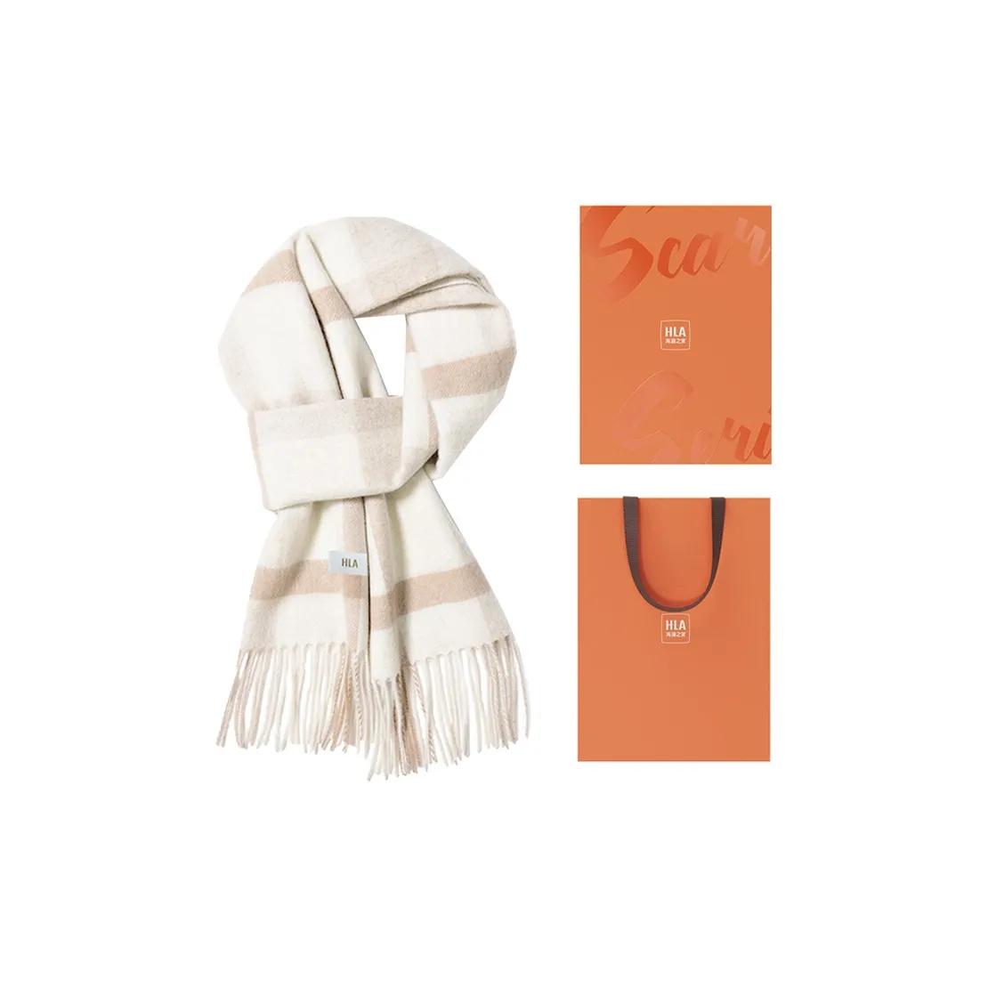 Шарфы из овечьей шерсти HLA женские