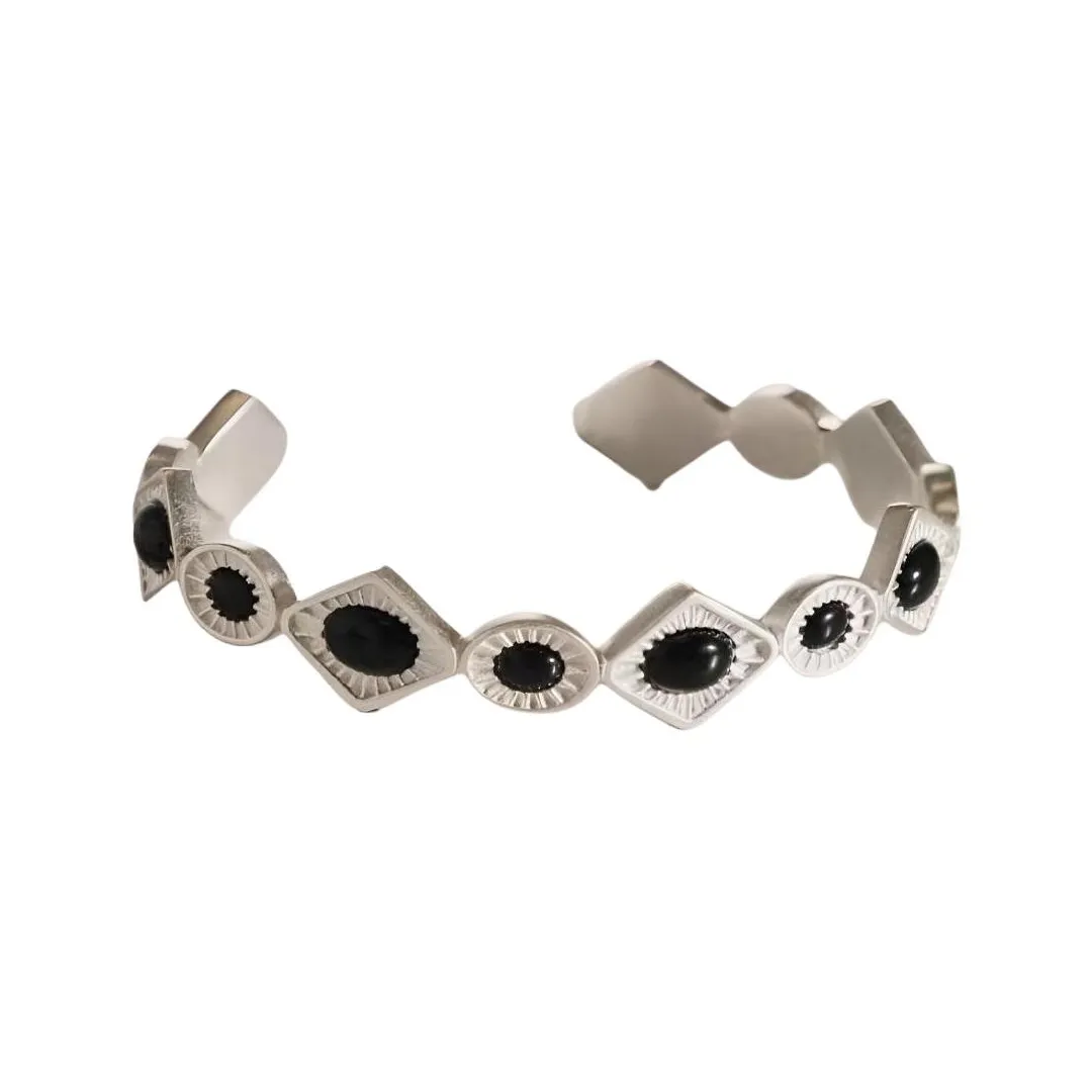 LOPHNE Браслеты из черного агата для женщин