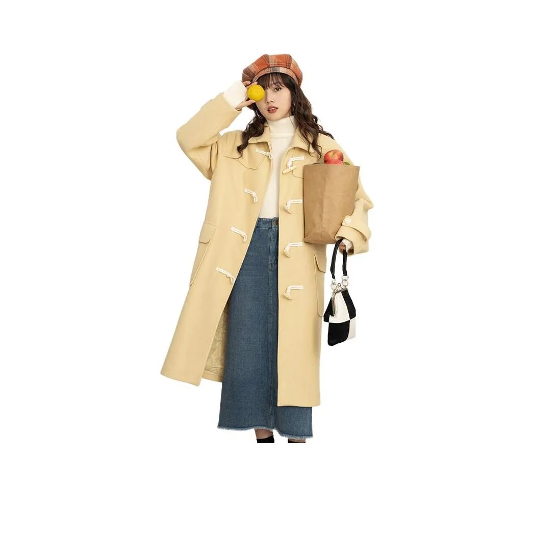 MORTEN SOLUM Светло-желтый [Утолщенный и с флисовой подкладкой] Женское пальто