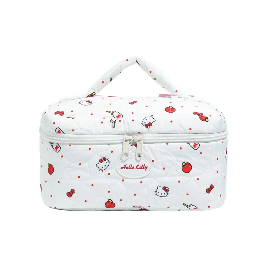Санрио Hello Kitty Полиэстер Хлопковая Смешанная Сумка для Макияжа Стандартная Женская Белая
