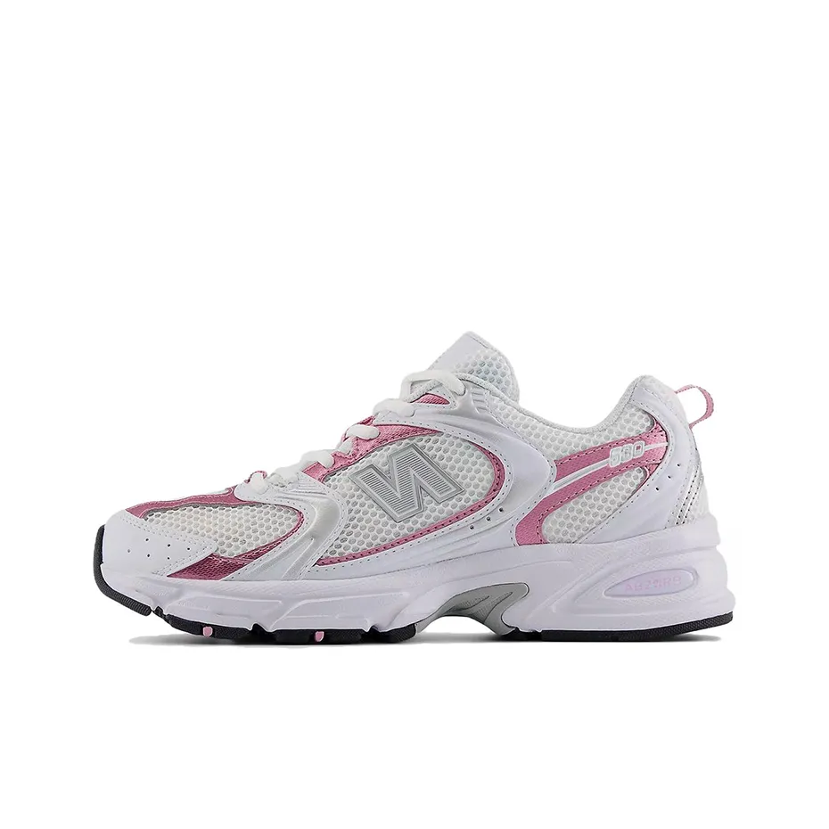 New Balance NB 530 Износостойкие Дышащие Низкие Кроссовки для Бега Мужские Белые Розовые
