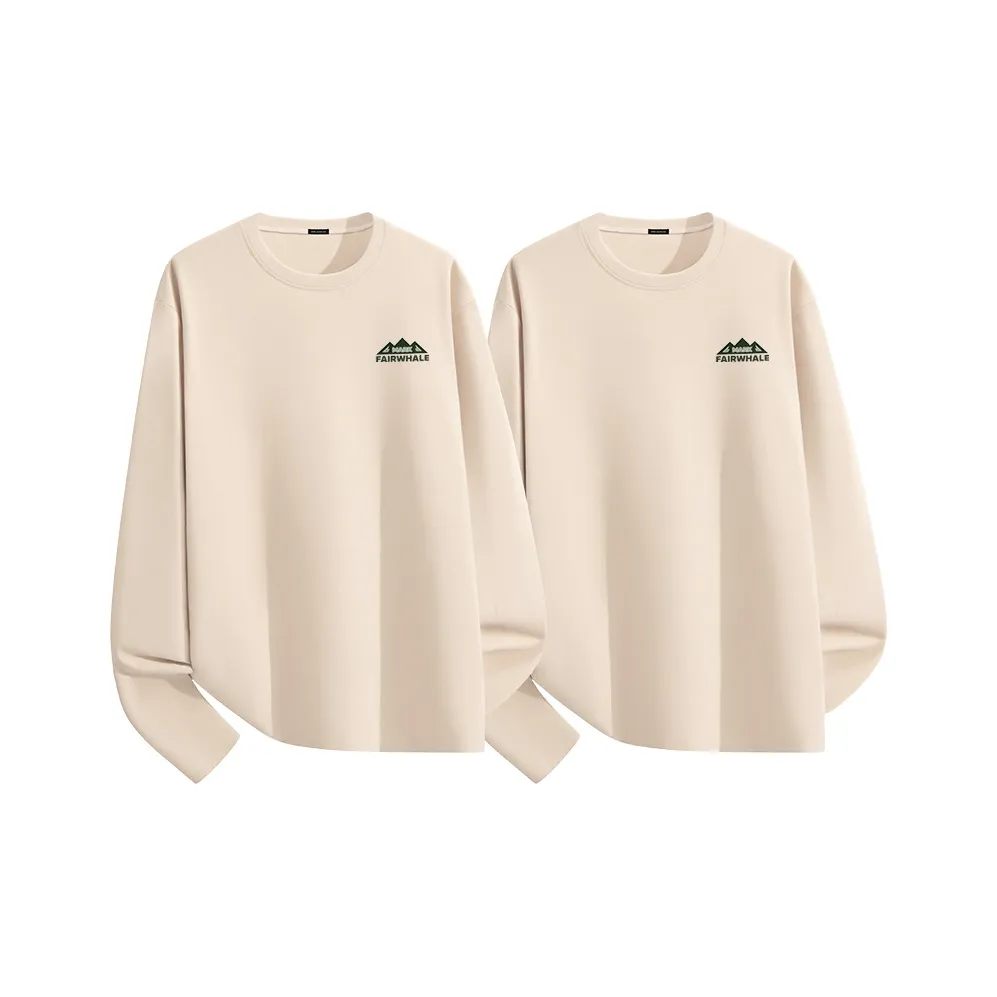 FAIRWHALE Длинный рукав Т-рубашка Унисекс