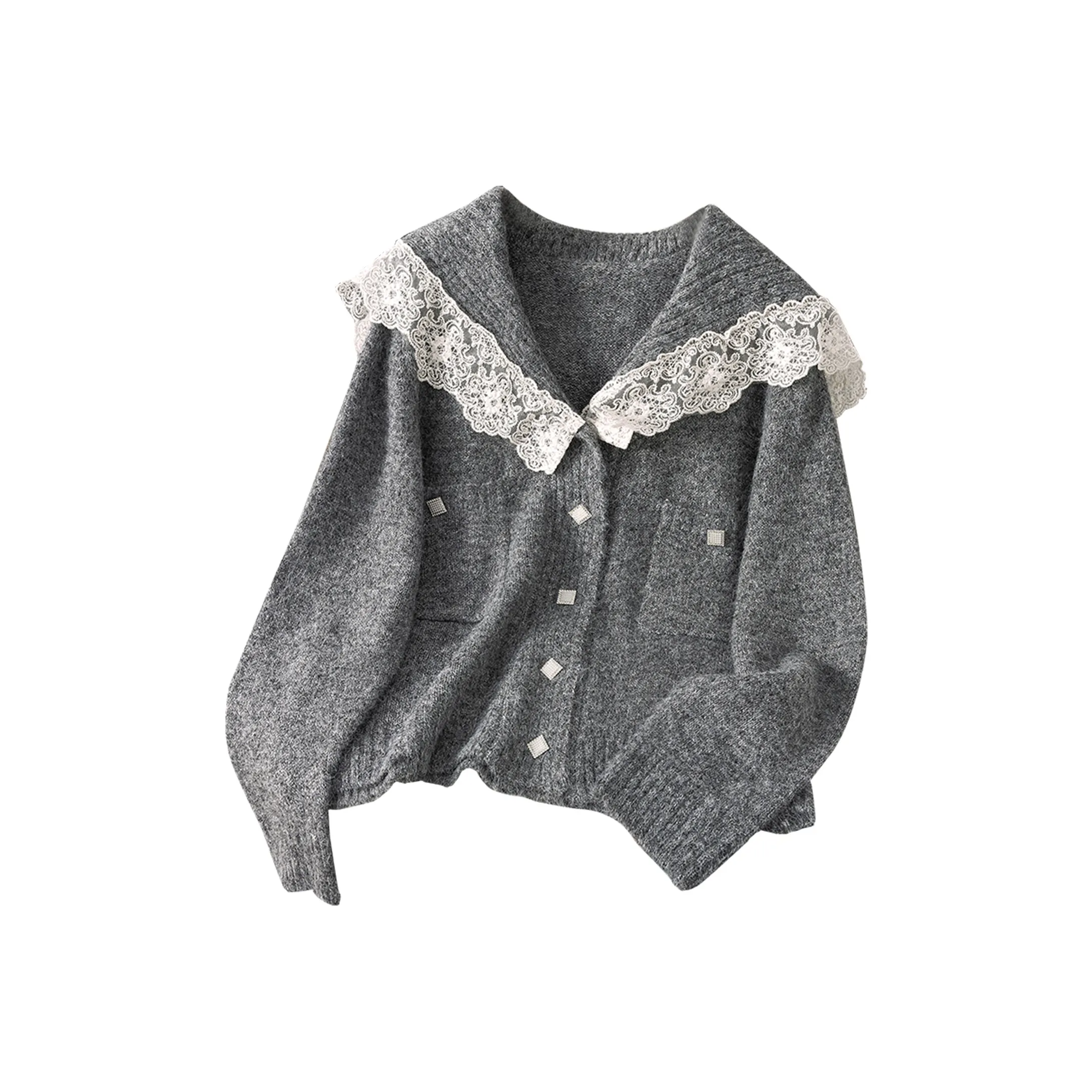 SIBAISHE Серый Женский Свитер