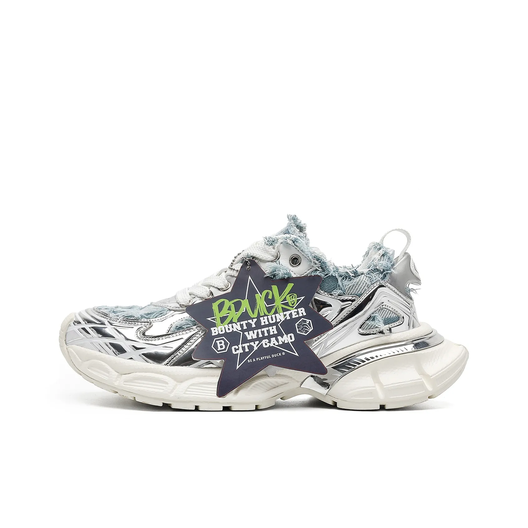 B.Duck SKYLINE Series Париж Винтажная Уличная Мода Модный Y2K Меха Яркий Радужный