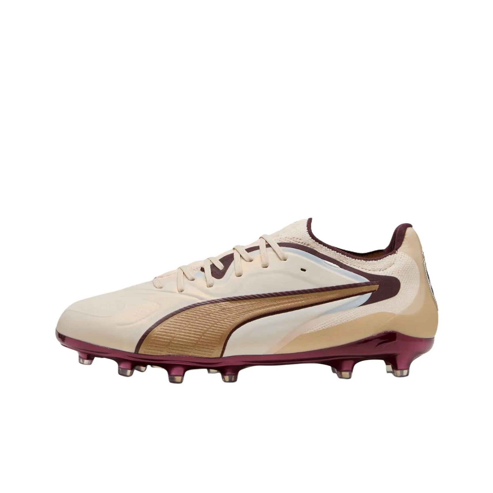 PUMA King 20 Искусственный шип Футбольные бутсы Мужские Бежево-фиолетовые