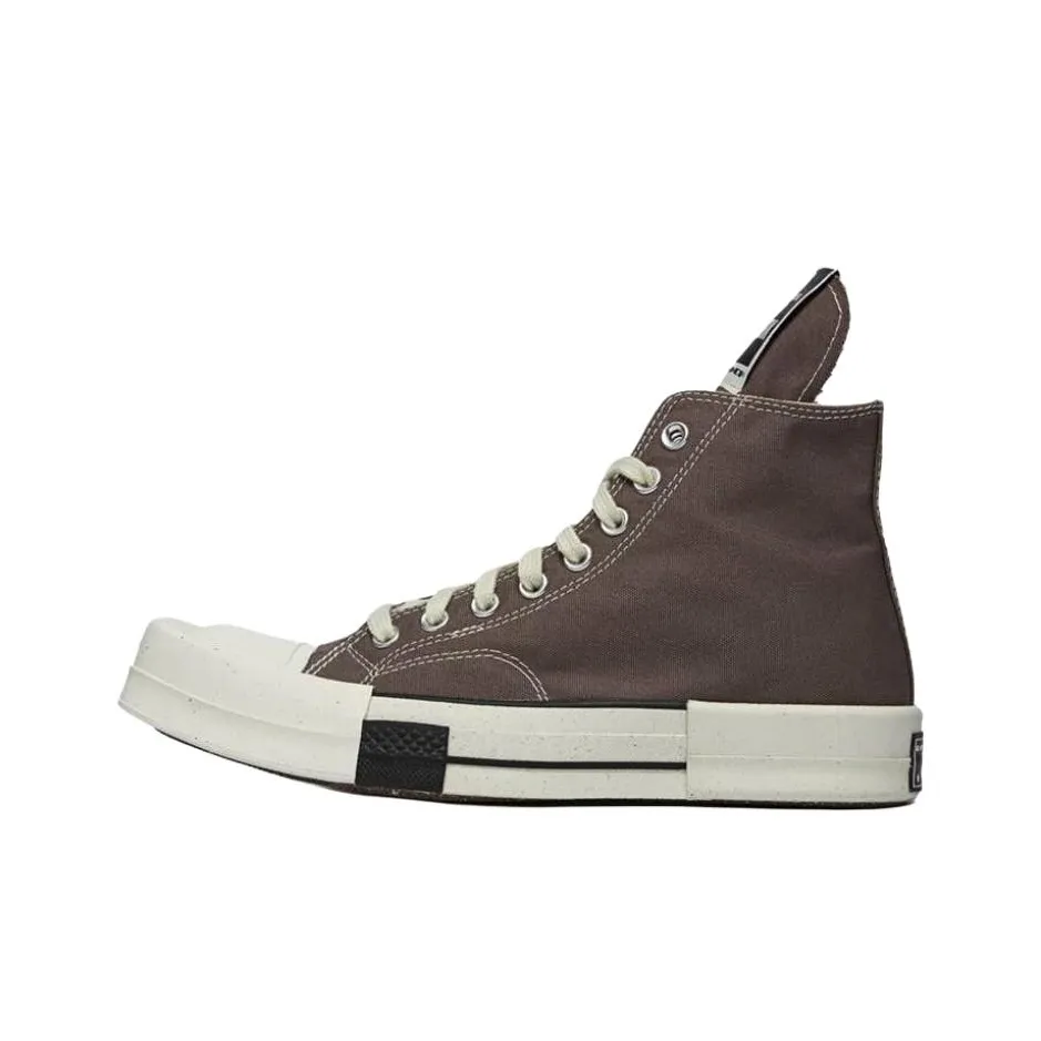 Конверс x Rick Owens DRKSHDW Высокие Кроссовки для Скейтбординга Унисекс Коричневые