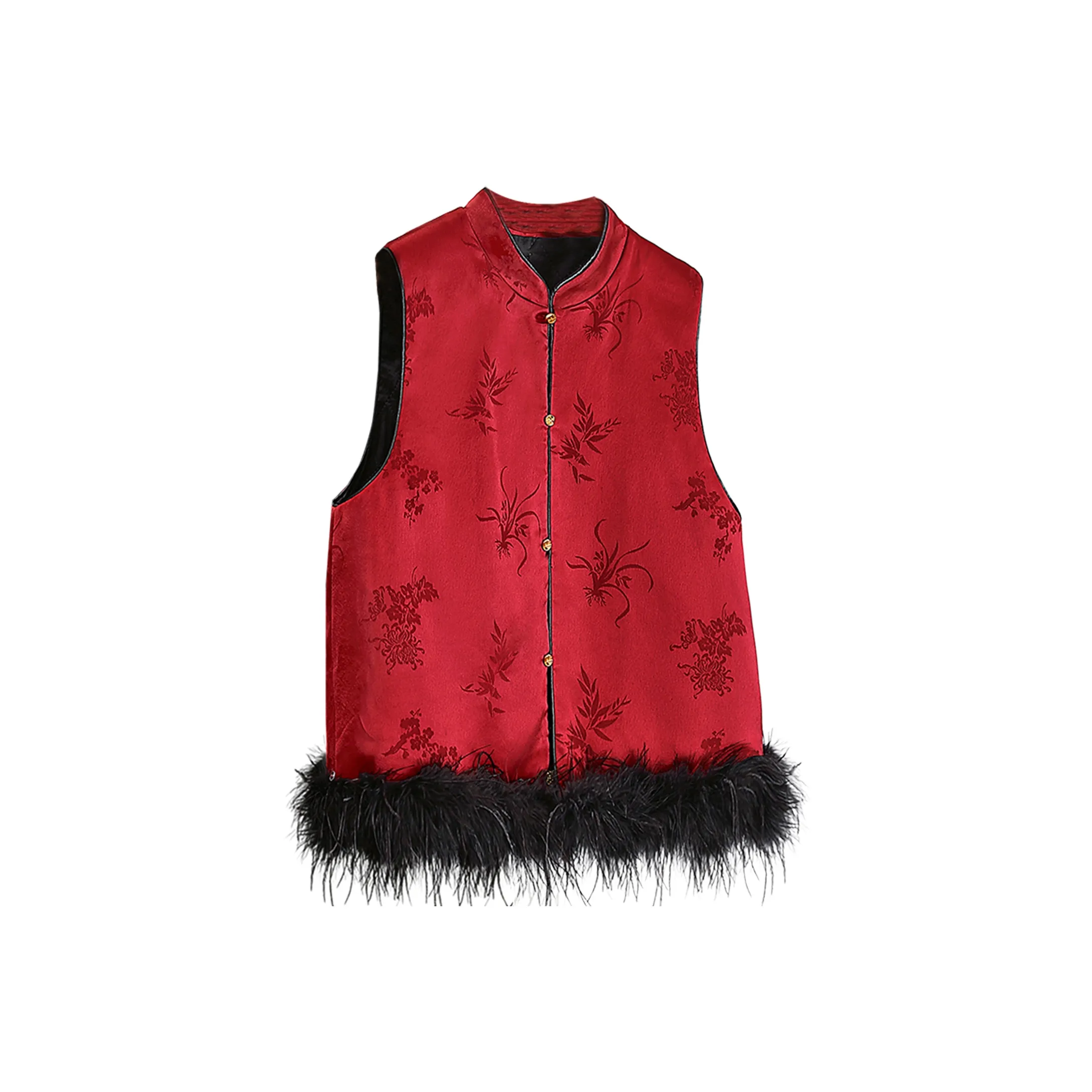 SIBAISHE Красный Женский жилет