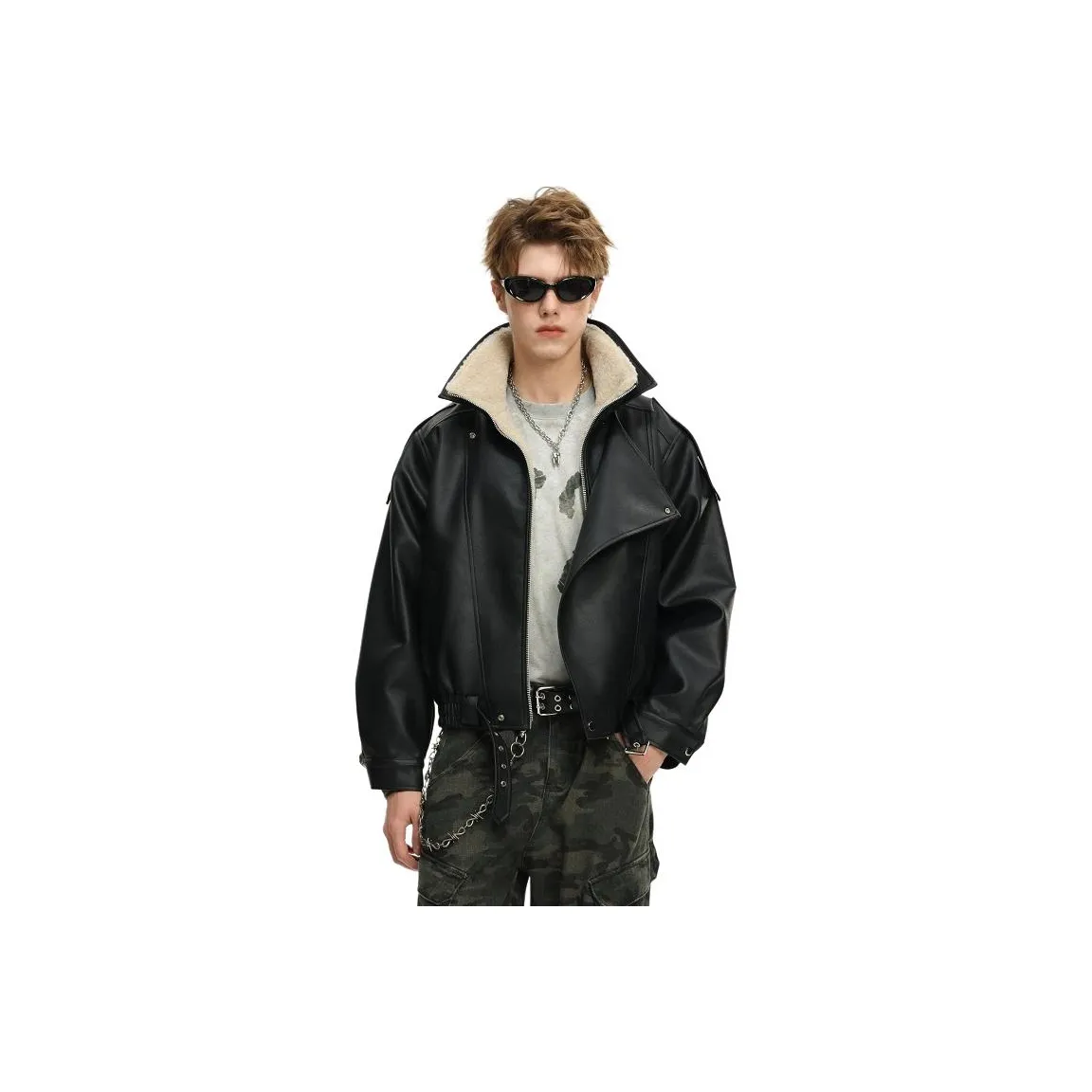 UZXJ Унисекс Кожаные куртки