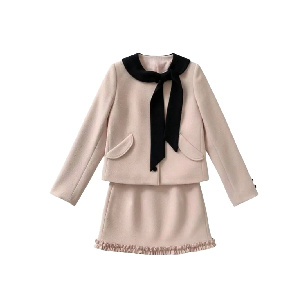 Icicofficial Персиково-розовый Clothing Sets Женские Комплекты с юбкой