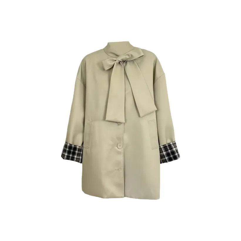 IQC Хаки Женская Тренч-куртка