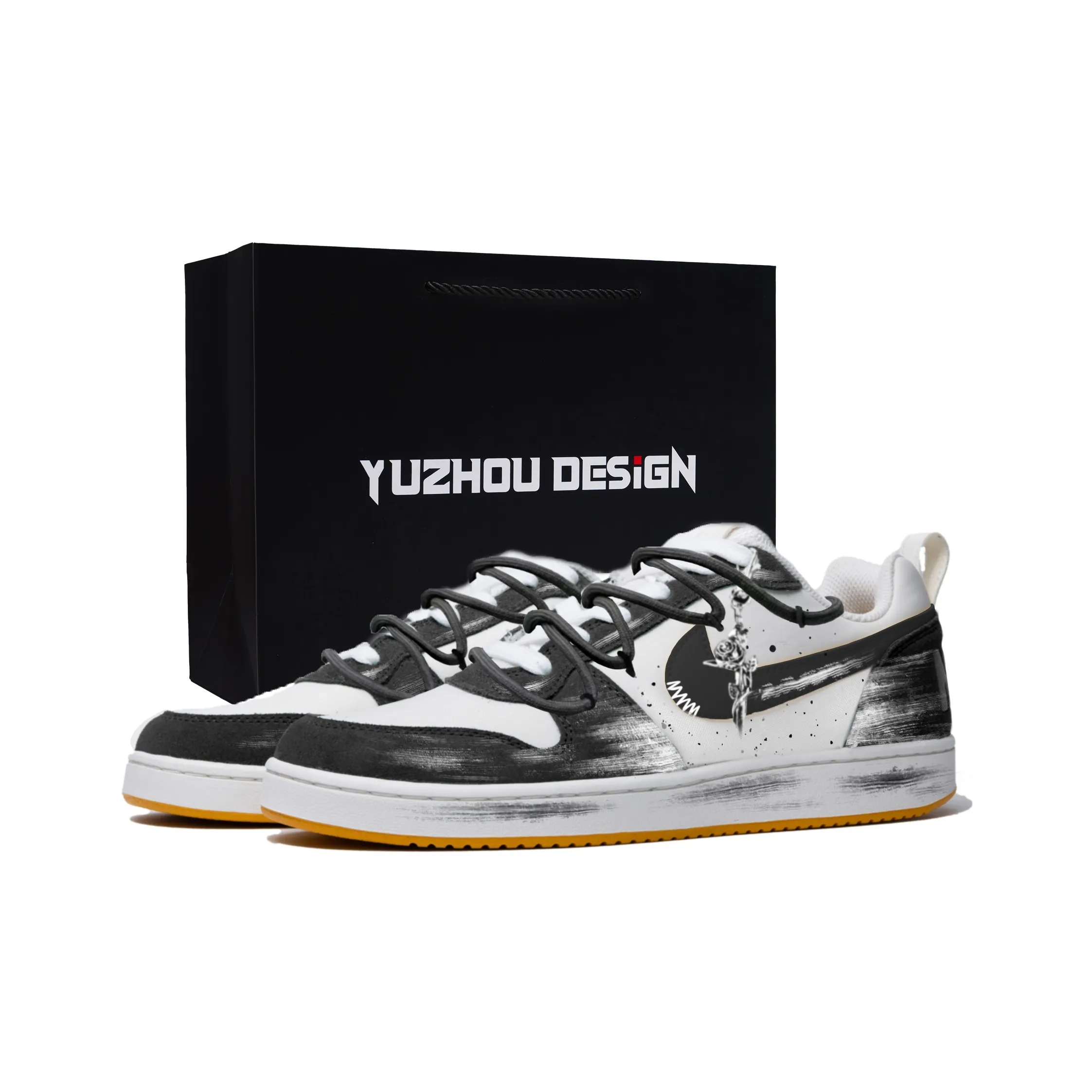 Nike Court Borough Чернила Перо Сумка для покупок Износостойкий и Легкий Низкий Топ Кроссовки для скейтбординга Мужской