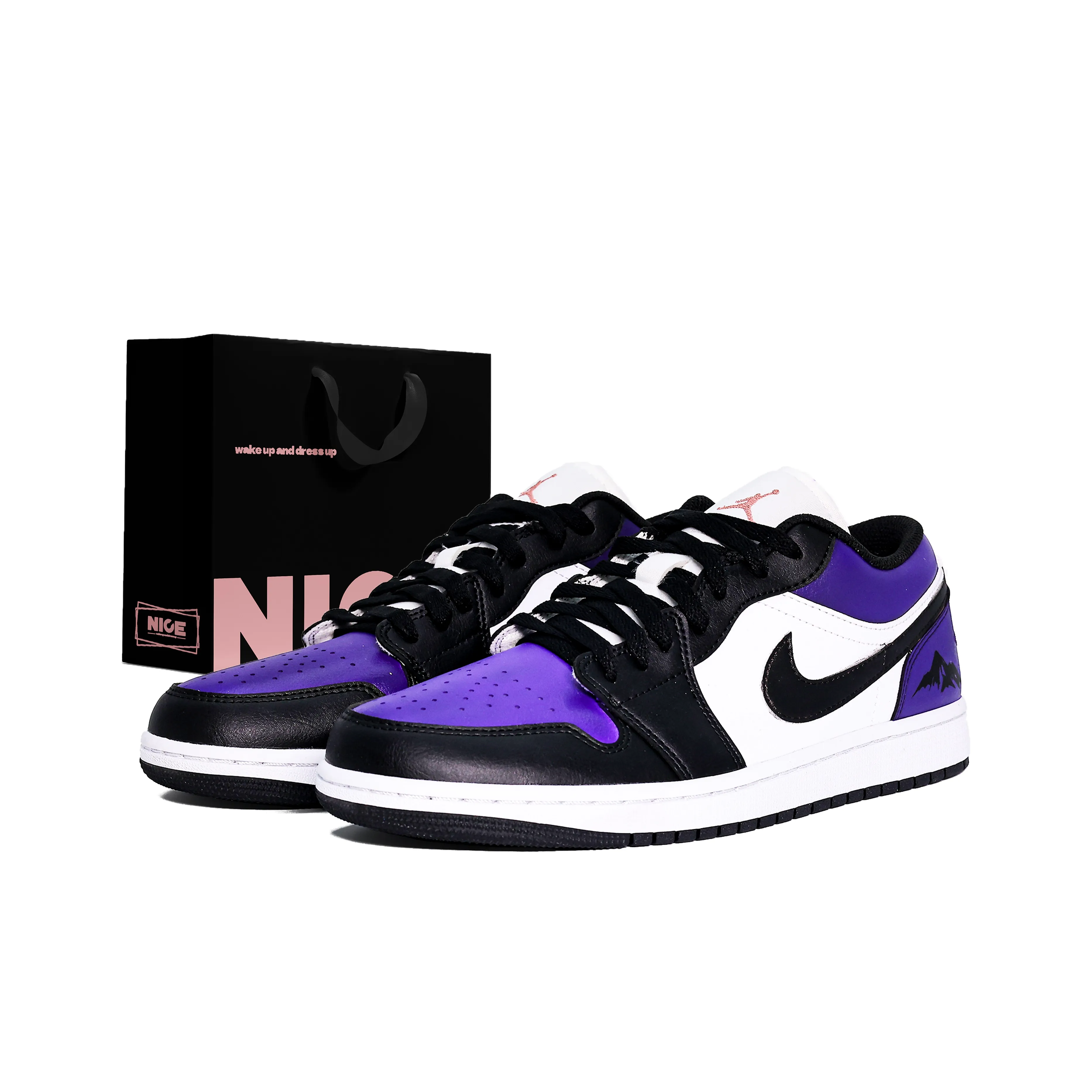 Jordan Air Jordan 1 Амортизация Износостойкий Низкий Топ Винтажные Баскетбольные Кроссовки Мужские