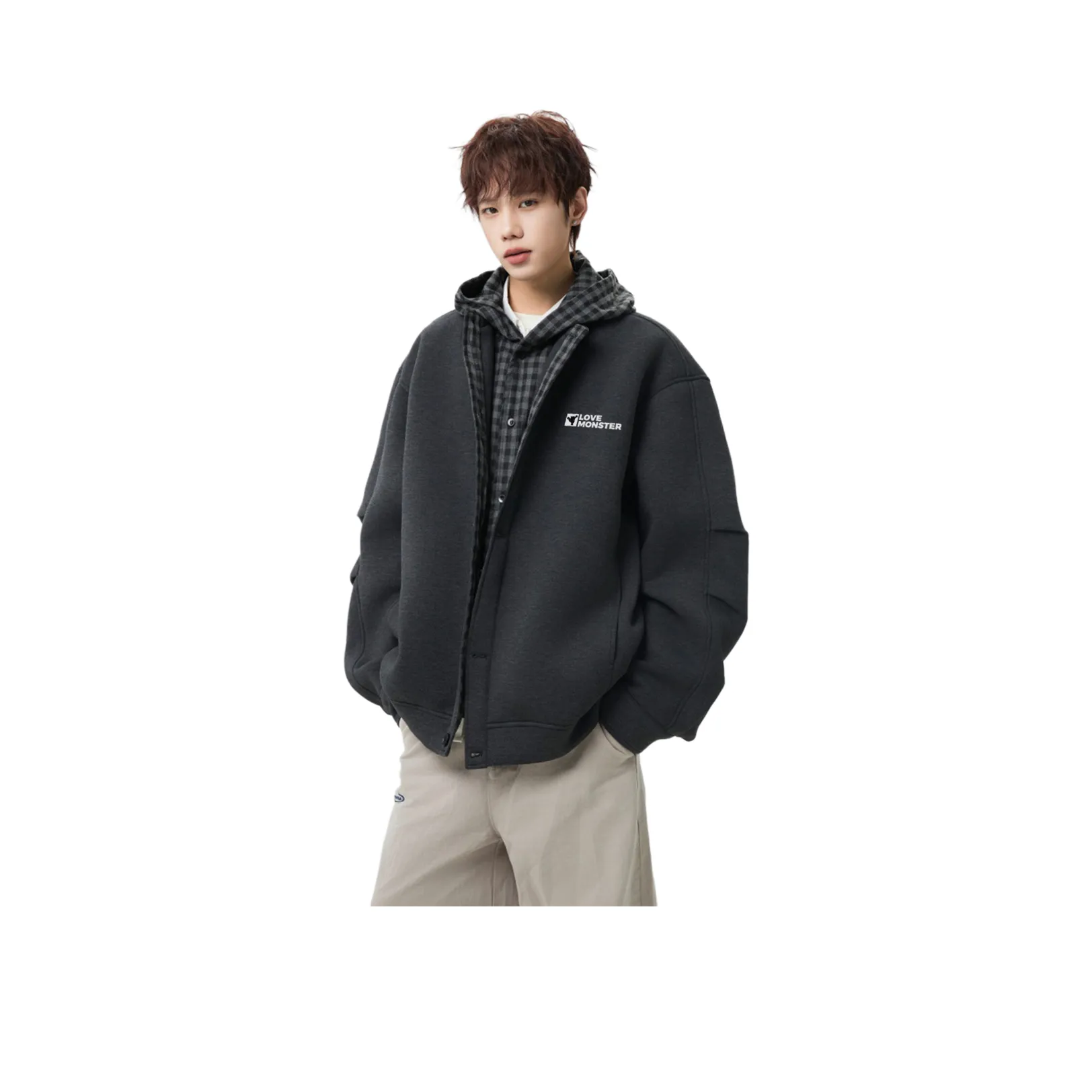 Love Monster Черный Утолщенный Унисекс Свитшоты