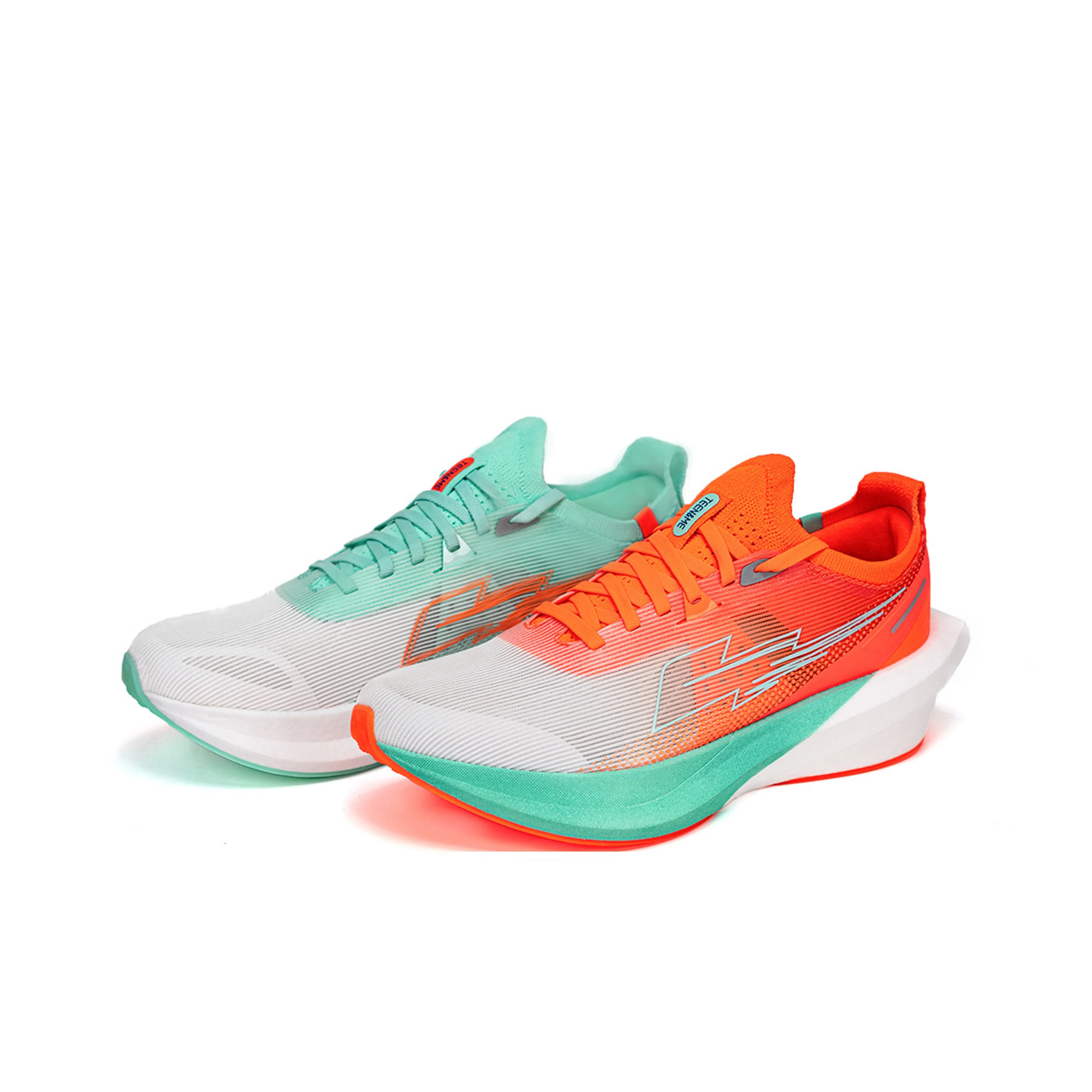 SHAONIANYUSHAN Низкий топ беговые кроссовки унисекс синий оранжевый контраст