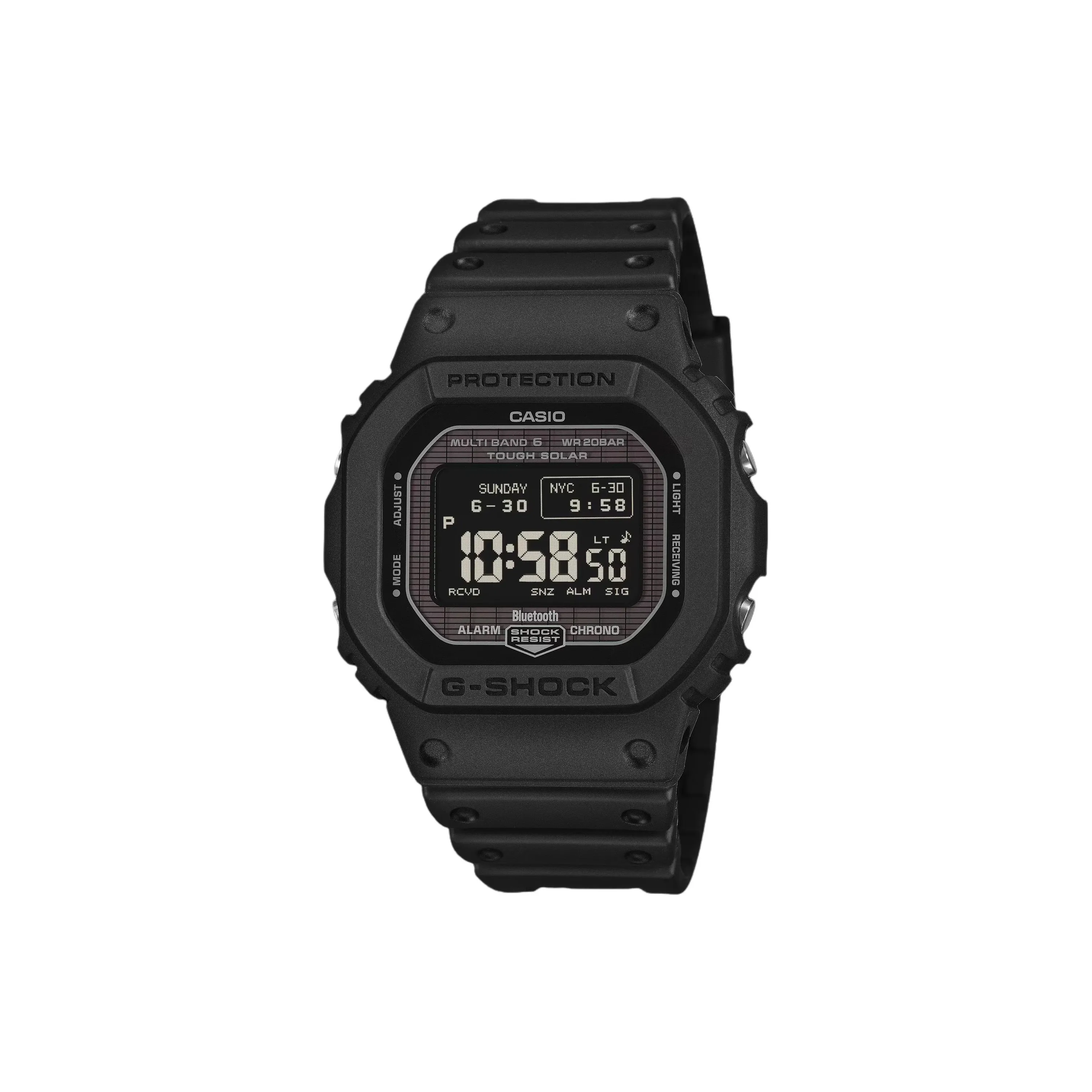 CASIO 5600 Collection Солнечный Кварцевый Механизм Смольный Ремешок Часы Мужские Черный Циферблат