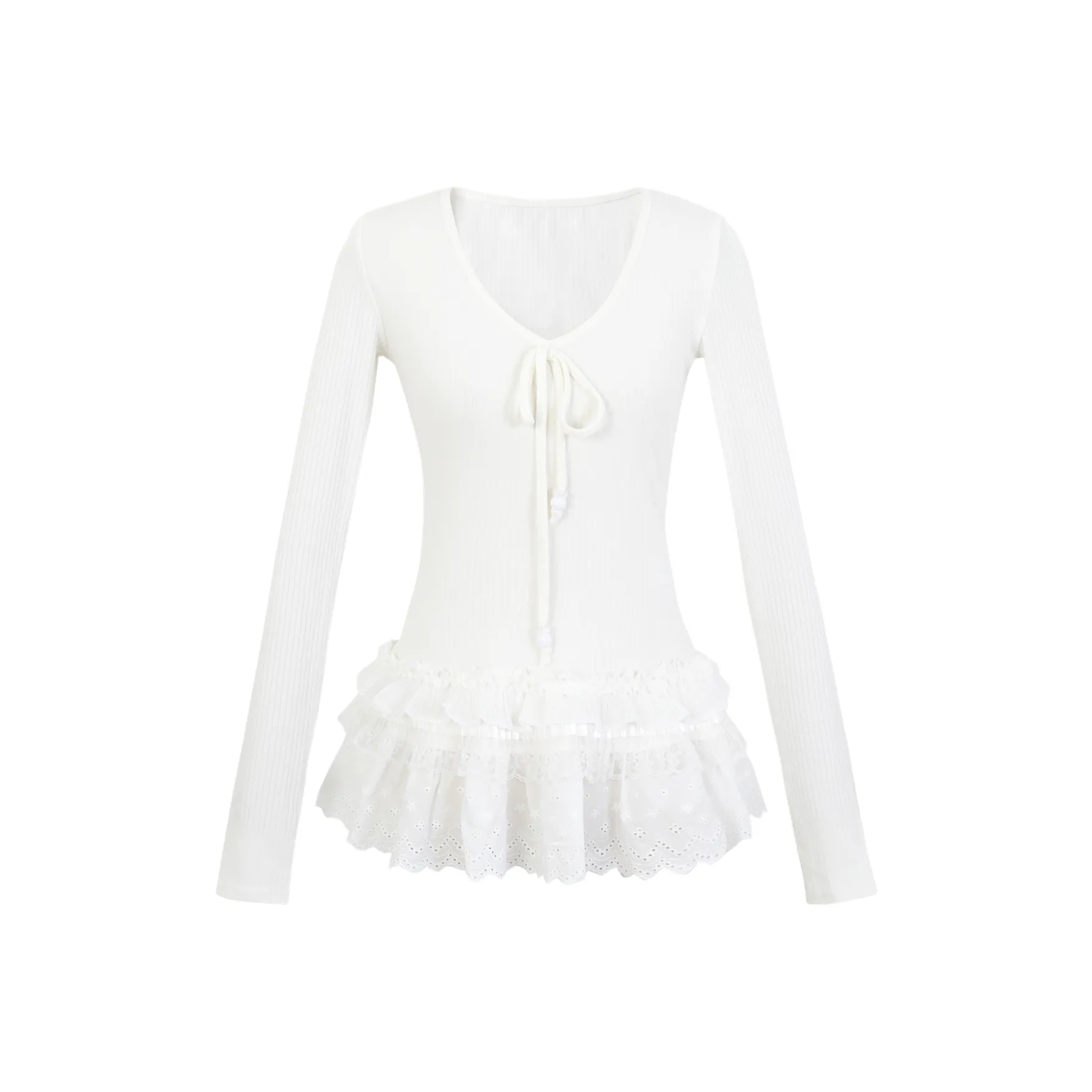 IUNOP Длинный рукав Т-рубашка Женская