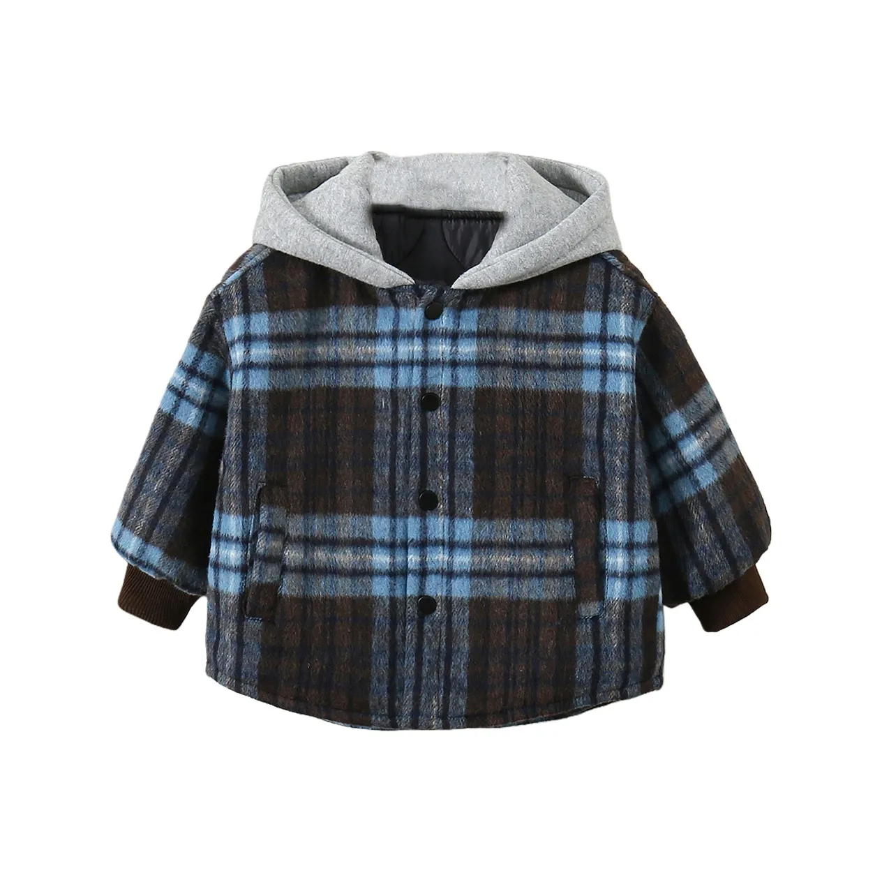 Lanza Зимний Повседневный Шерстяное Пальто Детское Возраст 3-7 Лет Синий