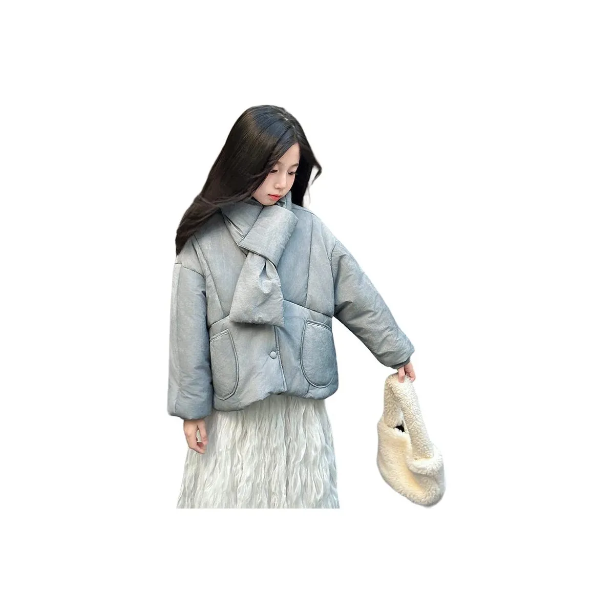 M JBABY Синий Серый KIDS Утеплённые куртки