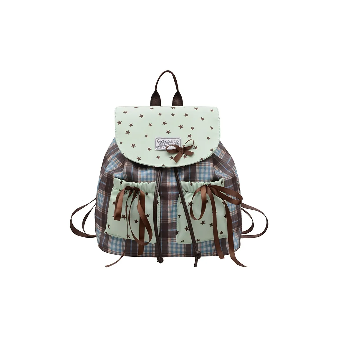 BUBM Нейлон Рюкзак Стандартный Женский Мятно-Зеленый