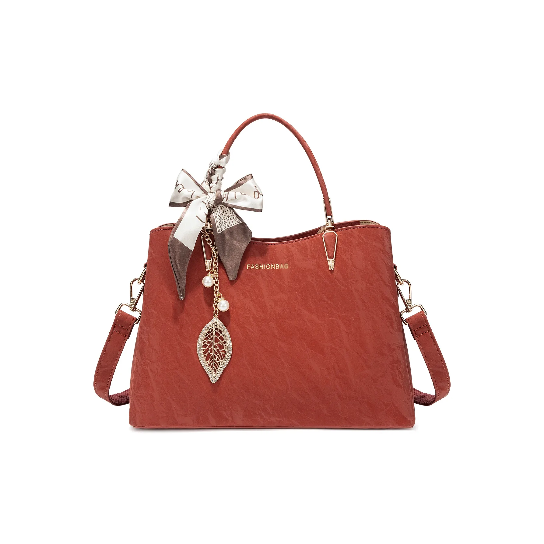 WEINIAO Сумка из синтетической кожи женская замша красного цвета