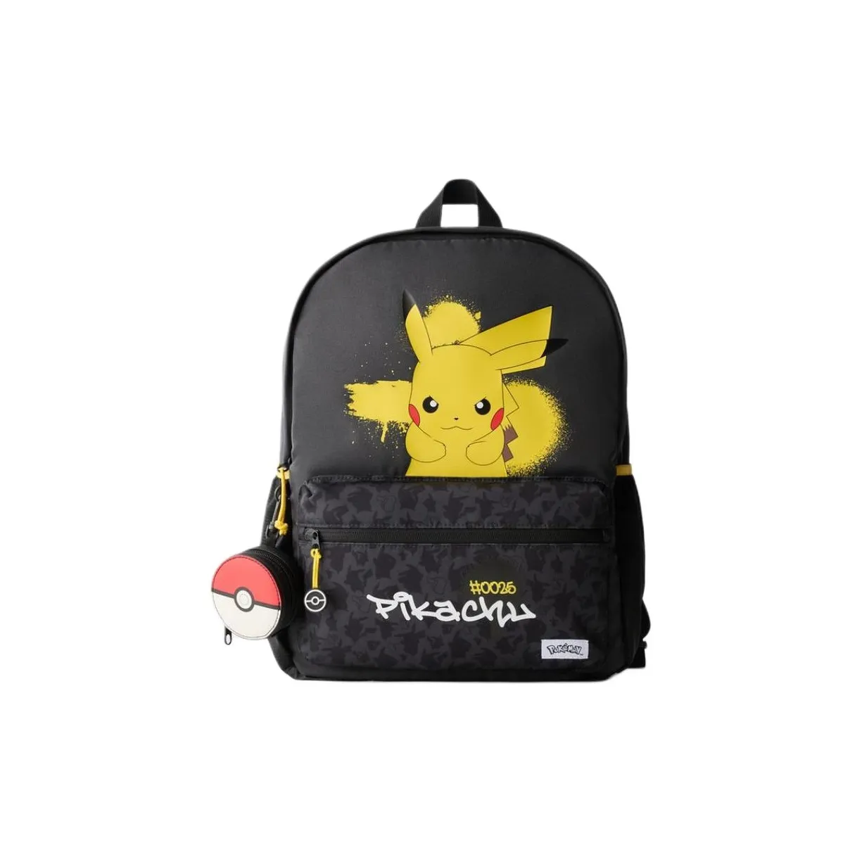 ZARA Collaboration Pokémon Pikachu Коллаборация Полиэстер Рюкзак Унисекс Черный