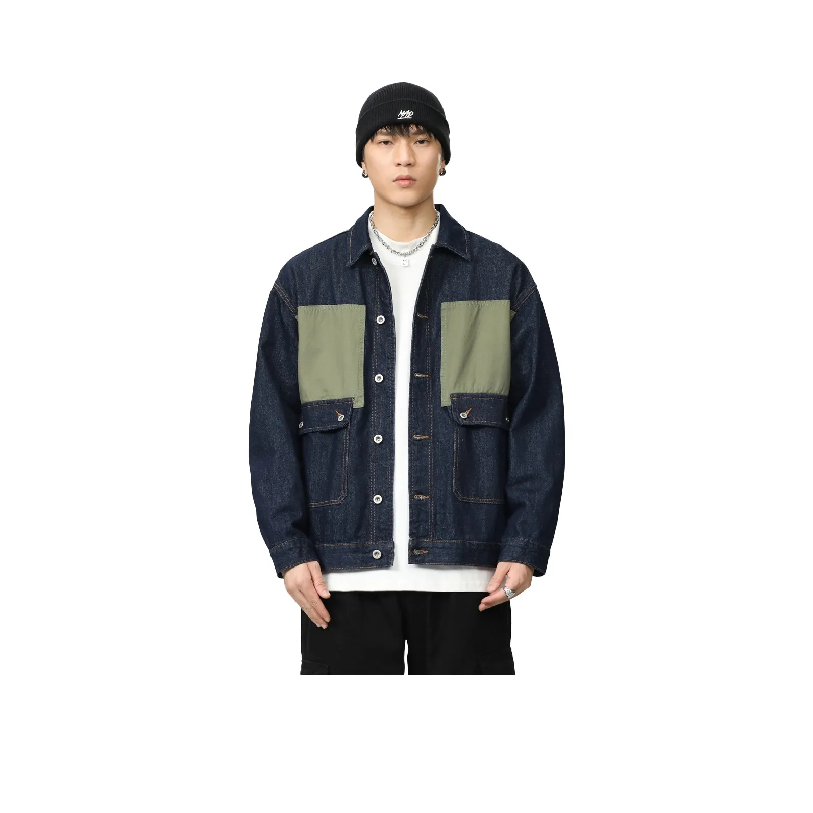 HIPANDA Синий Флисовая подкладка Мужская куртка