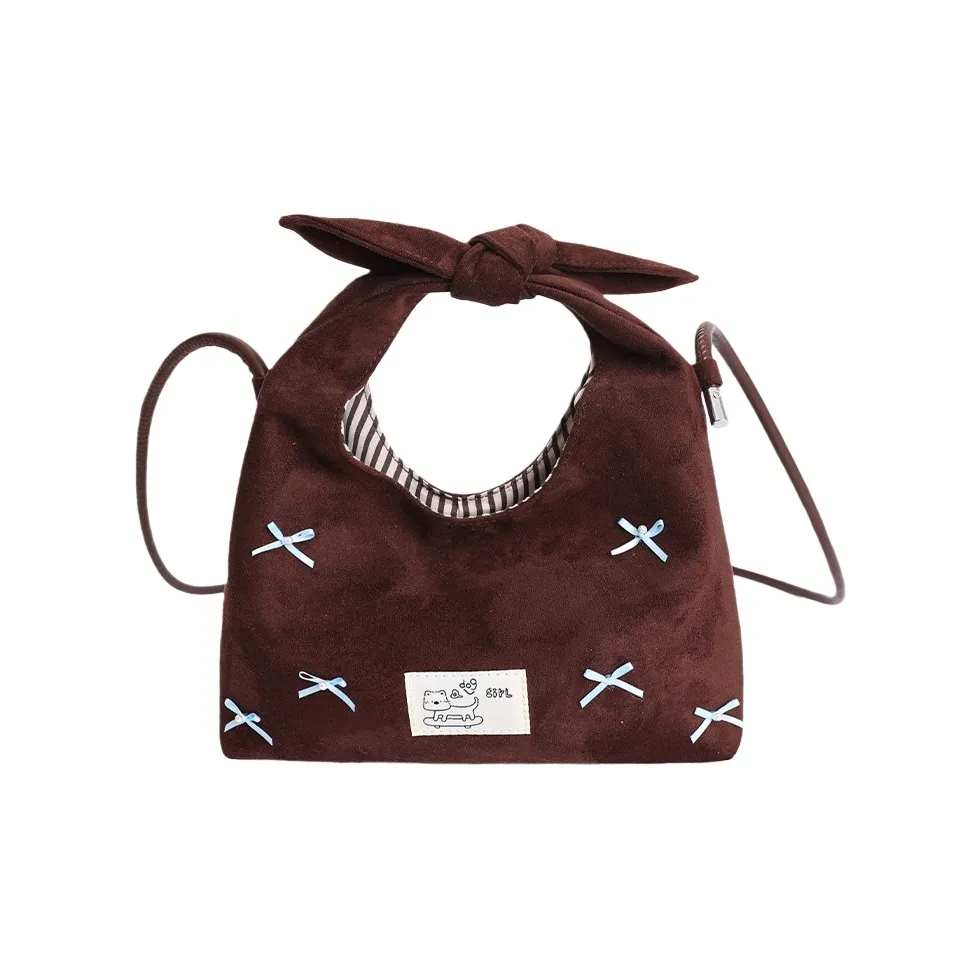 GATOER Замша Сумка Стандартная Женская Кофейного Цвета