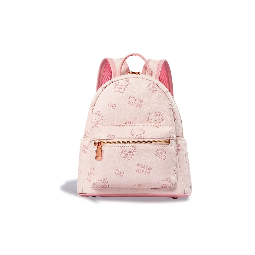 Sanrio Hello Kitty Синтетическая кожа Рюкзак Женский Розовый Бежевый