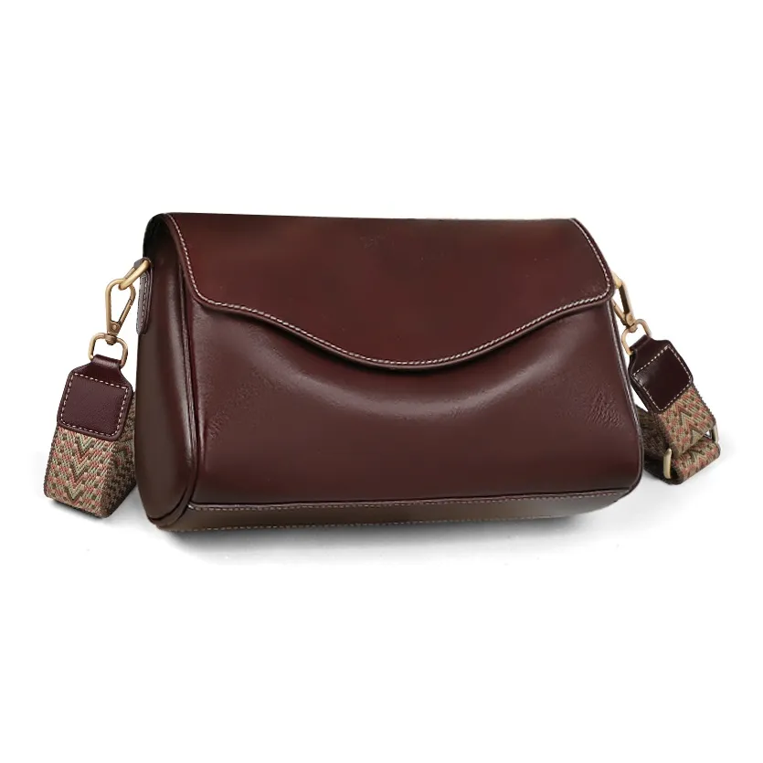 VINEY Коровья кожа Сумка через плечо Стандартная Женская Винный Кофейный Экрю Черный