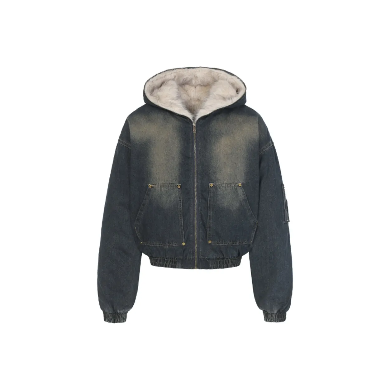 EOOVEN Винтажный синий унисекс пуховики