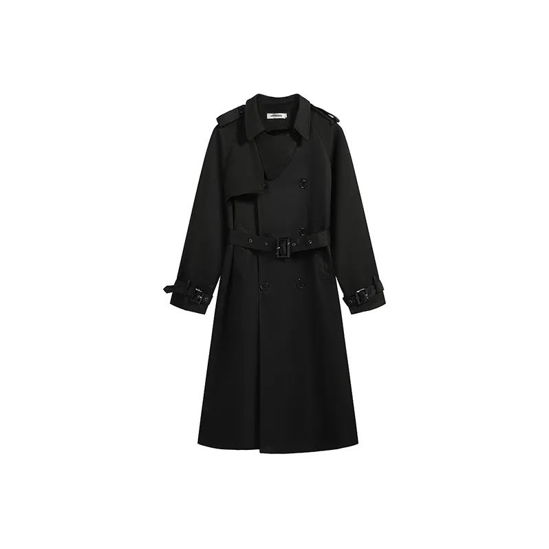 XINTATA Черный с ремнем Женская тренч-костюм