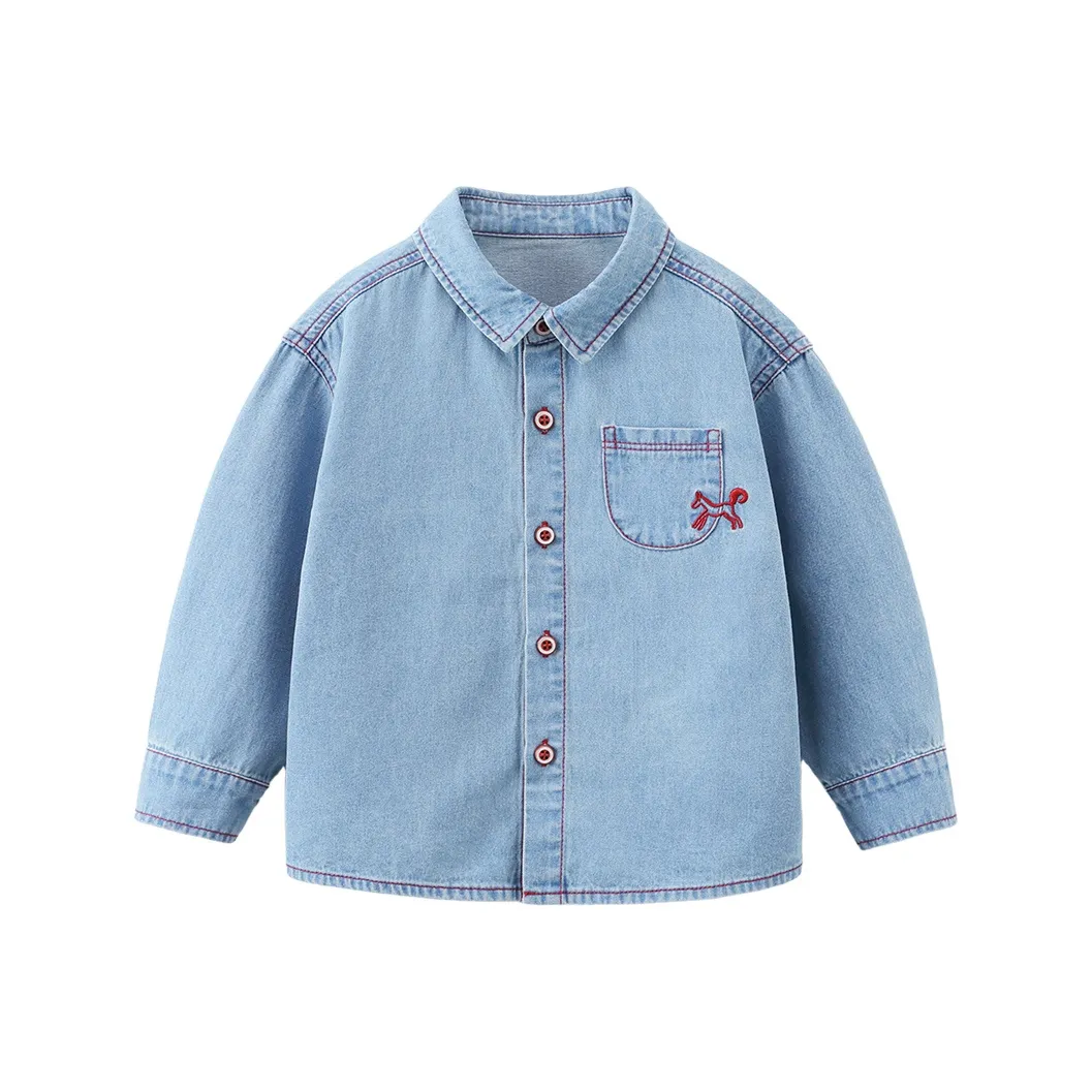 CICIIBEAR Мягкий Деним Рубашка Детская Возраст 3-7 лет