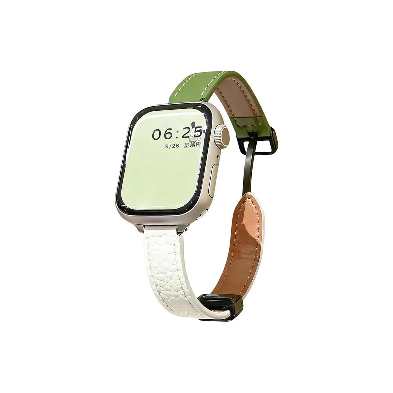 CHUANGYIDA Ремешок Apple Совместимость Материал Искусственная кожа