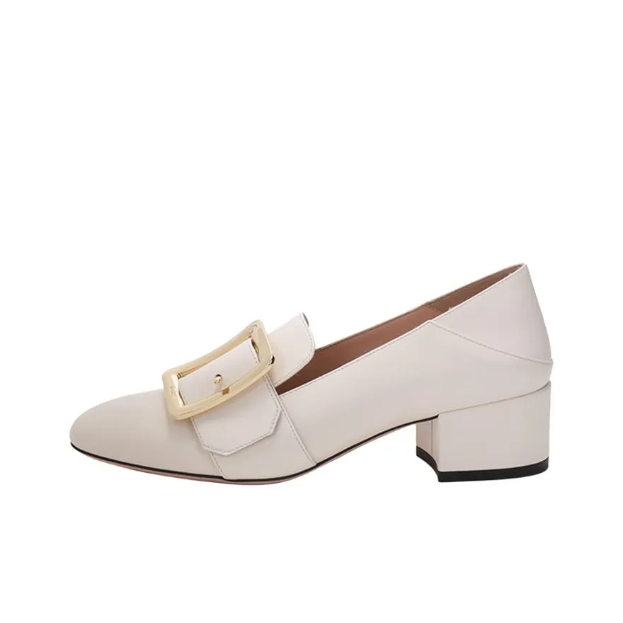 BALLY Квадратный каблук Высокие каблуки 4CM Женские Костяной белый