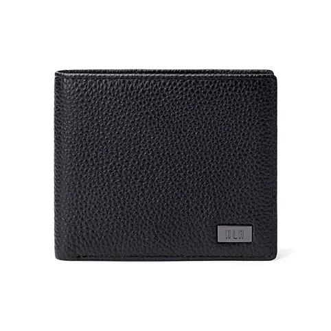 HLA Натуральная кожа коровья кожа кошелек унисекс черный