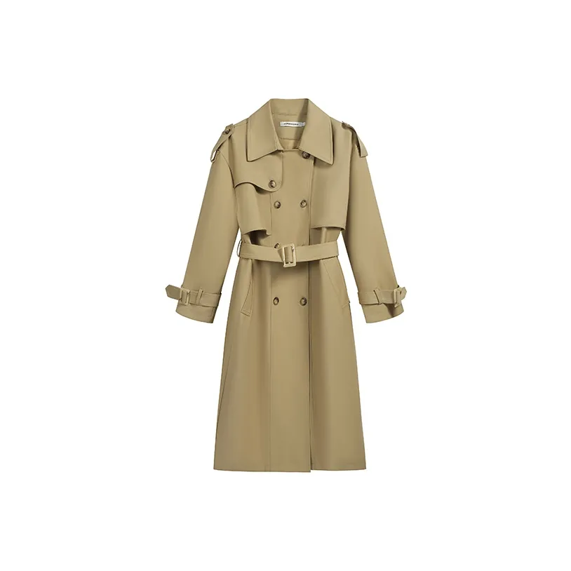 XINTATA Хаки с ремнем тренч женский