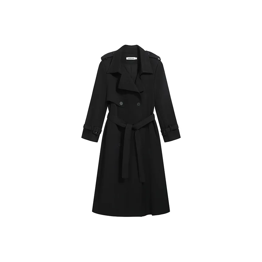 XINTATA Черный с ремнем Женская тренч-костюм