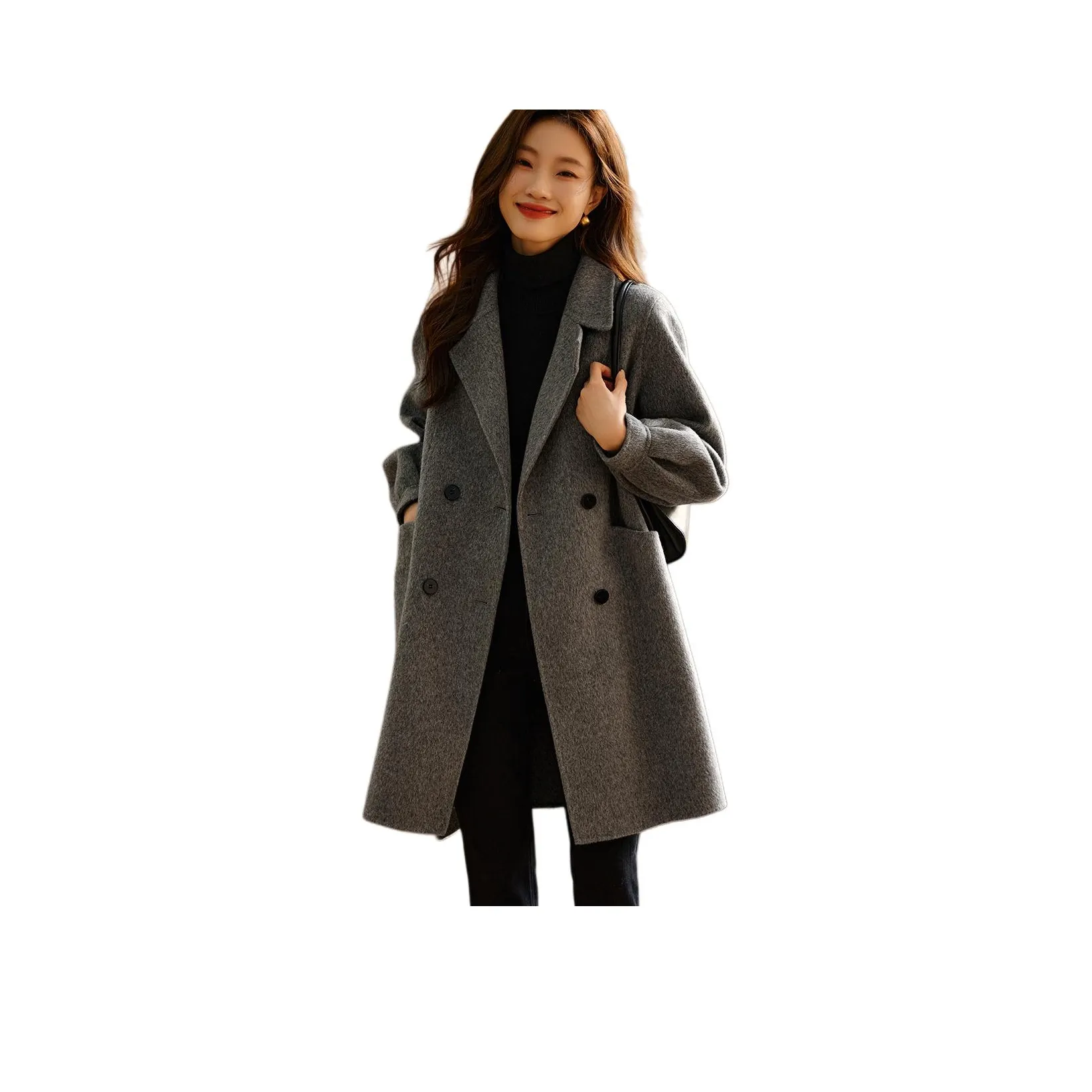 Mo Han Yi Mei Куртка Женская Серого цвета